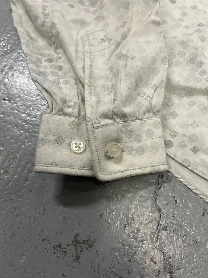 Louis Vuitton Louis Vuitton White Detailed Abstract Shirt Size US M / EU 48-50 / 2 - 5 Thumbnail