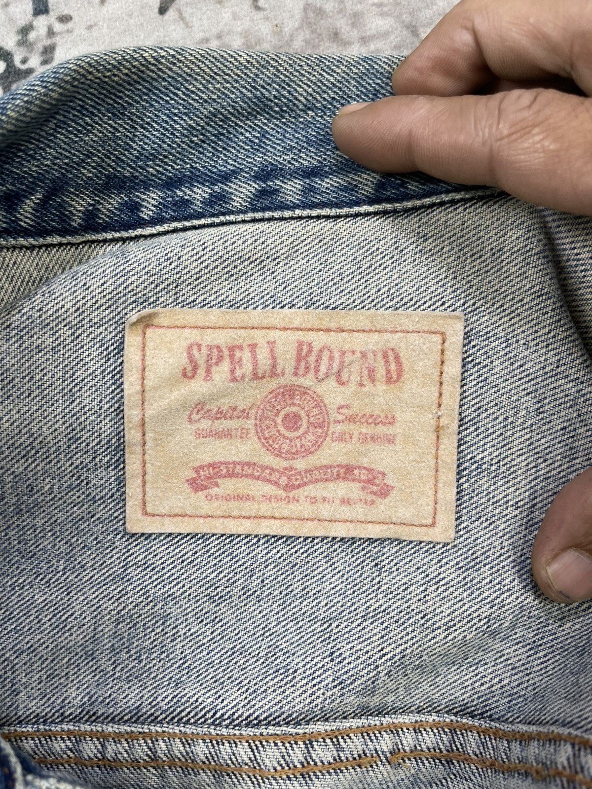 Spellbound Spell Bound Vtg Type I Buckle Cinch Back Denim Trucker Size US M / EU 48-50 / 2 - 15 Thumbnail