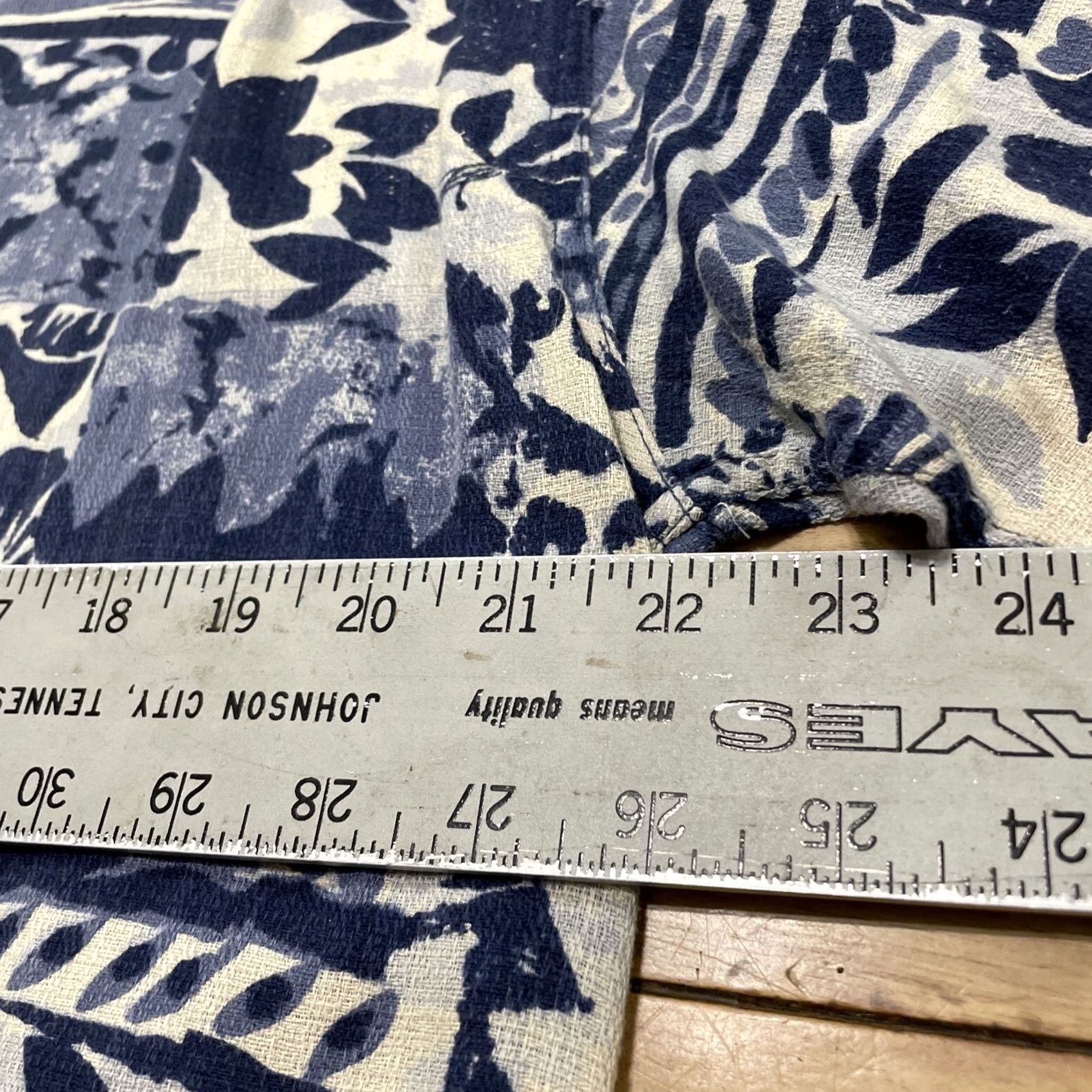 ALOHAS Blueprint Vtg 90s Shirt Men's L Blue Hawaiian Aloha Floral Madras Cotton Shirt Size US L / EU 52-54 / 3 - 7 Thumbnail