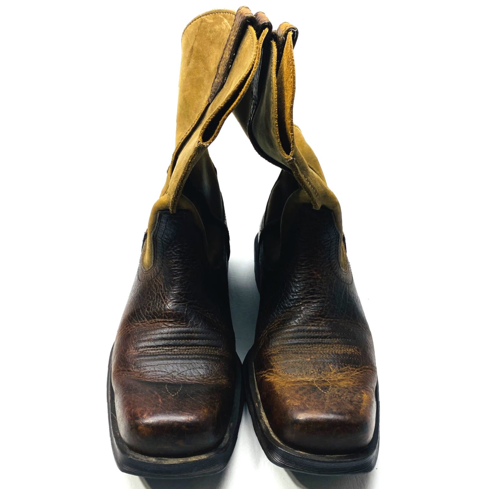 Ariat VINTAGE ARIAT Rambler Western Boots Men’s 9D Square Toe Earth Brown 1259 Size US 9 / EU 42 - 3 Thumbnail