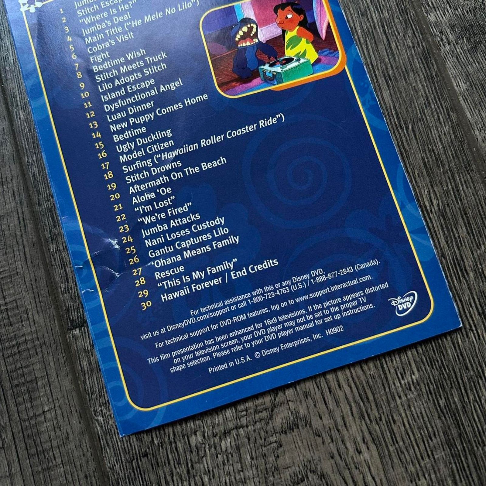 Vintage Vintage Lilo And Stitch Disney Movie Promo DVD Poster Print Size ONE SIZE - 7 Thumbnail
