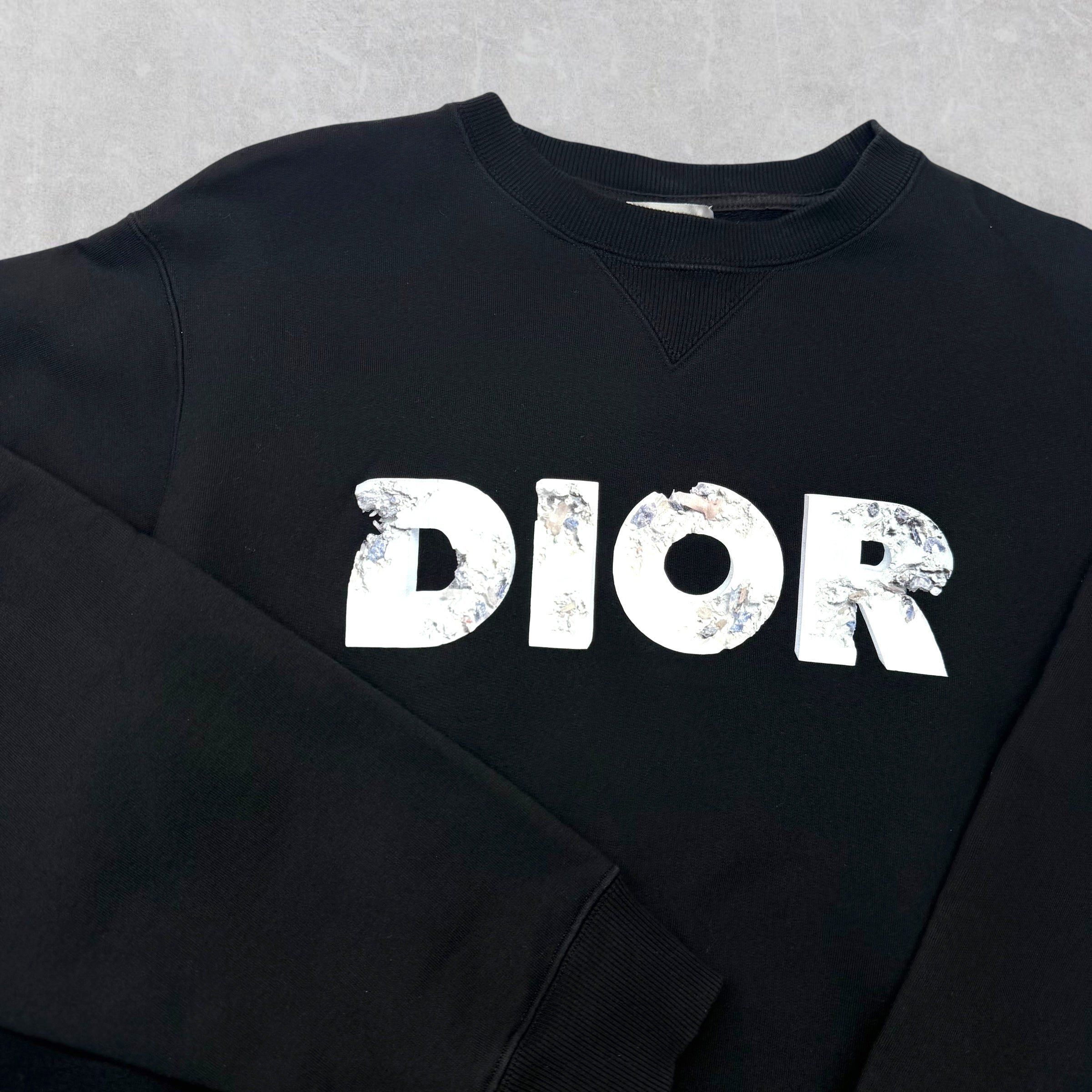 Dior Dior Daniel Arsham Blue Logo Black Sweater XXL Size US XXL / EU 58 / 5 - 2 Thumbnail