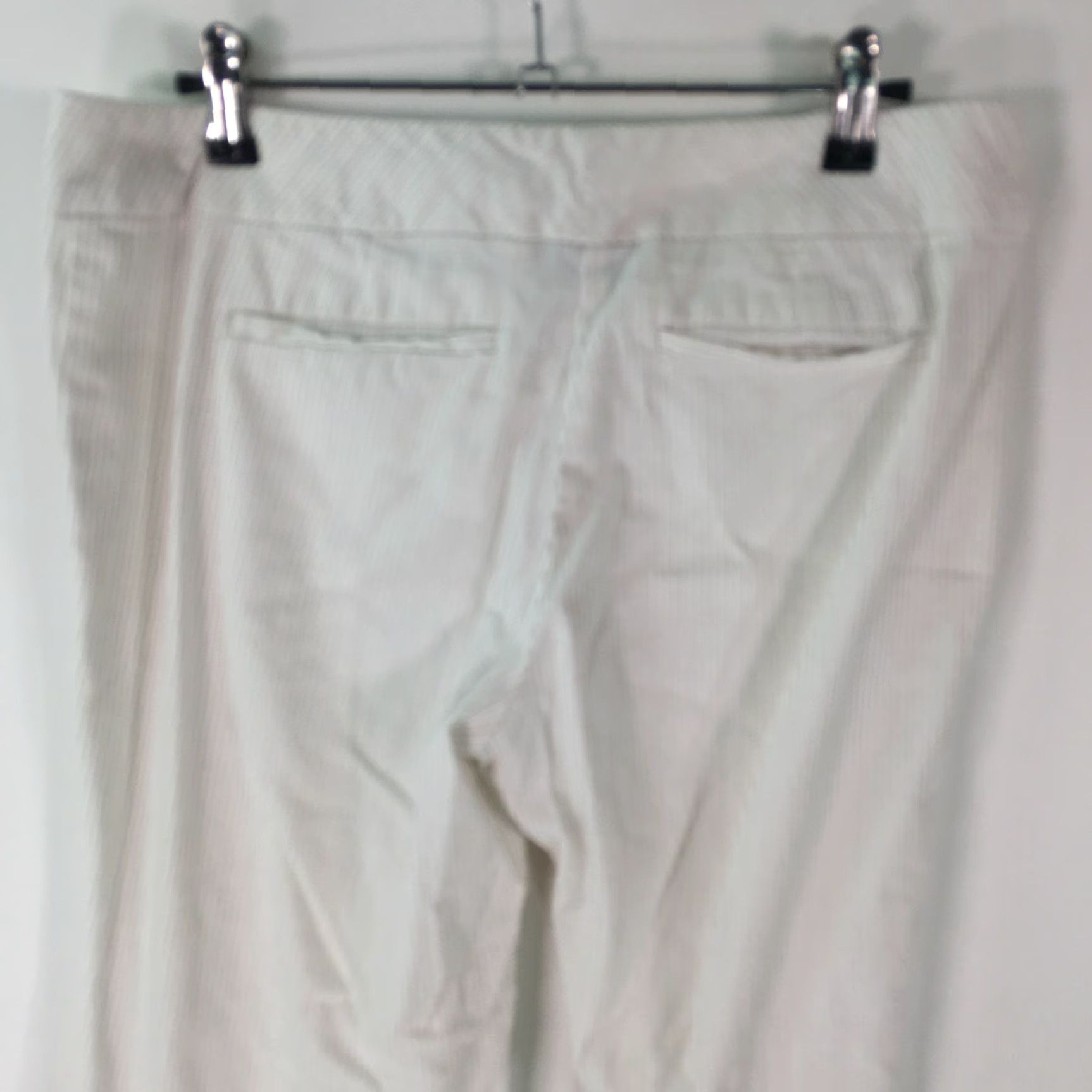 CO NY Plus Co Womens Cropped Flat Front Low Rise Casual White Pants Size 8 Size 30" / US 8 / IT 44 - 4 Thumbnail