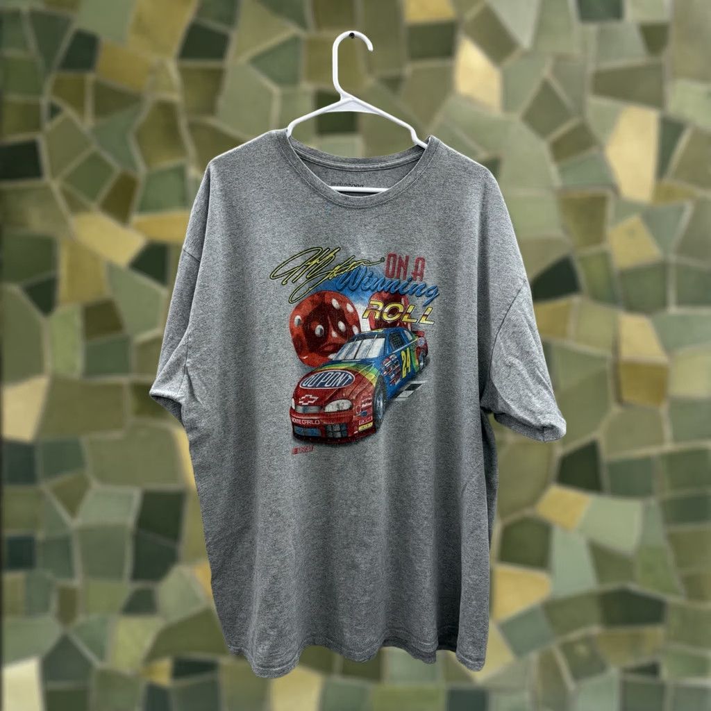 NASCAR VINTAGE NASCAR T-Shirt 3XL Gray Jeff Gordan On A Winning Roll #24 Short Sleeve Mens Size US XXL / EU 58 / 5 - 1 Thumbnail