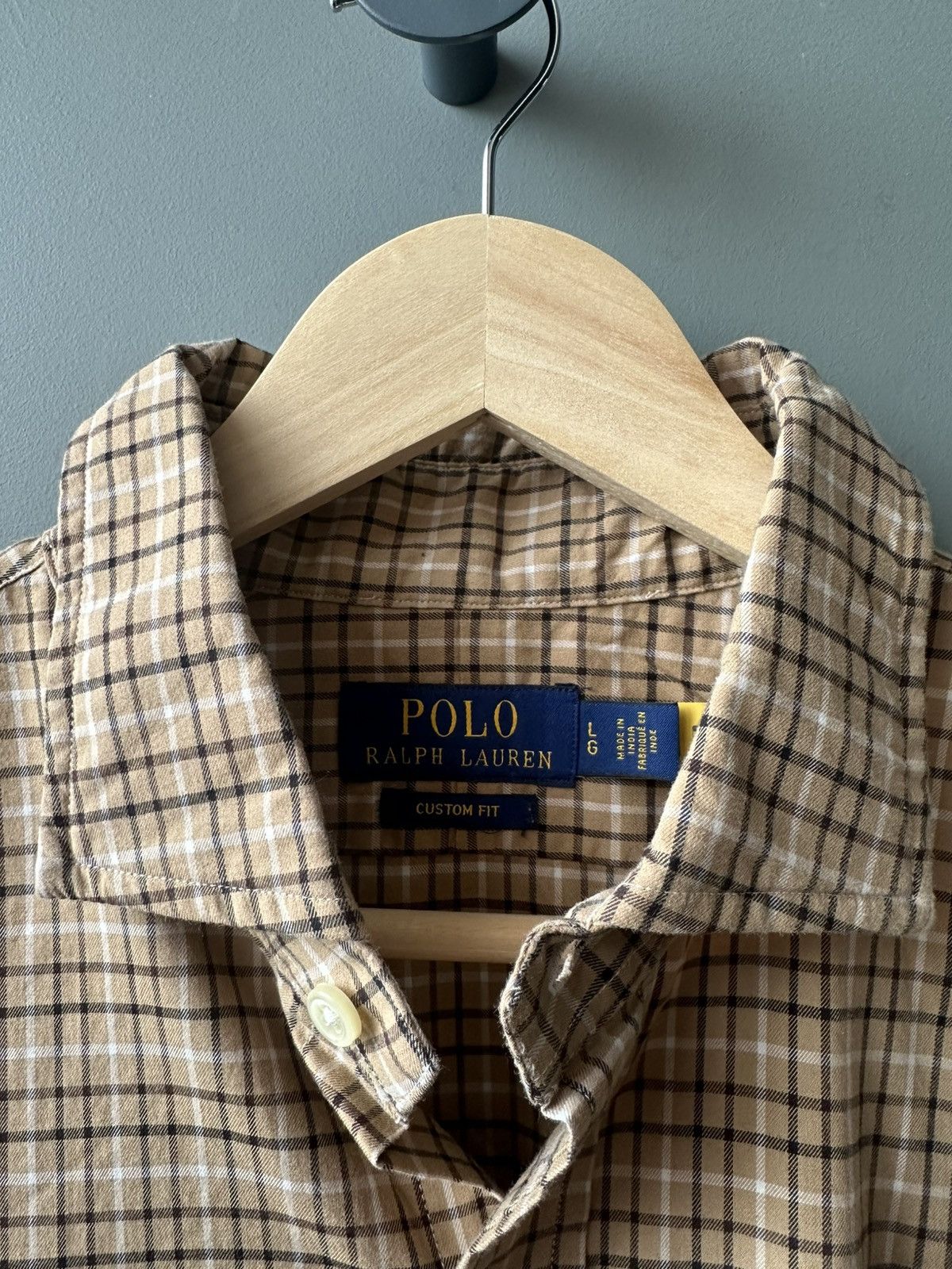 Polo Ralph Lauren Polo Ralph Lauren Beige Check Cotton Shirt Size L Size US L / EU 52-54 / 3 - 3 Thumbnail