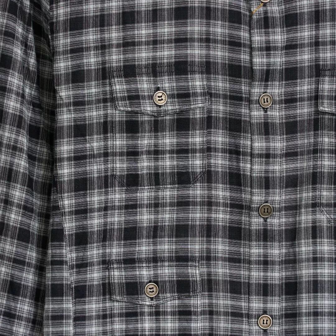 Gucci Gucci Men's Black White Plaid Shirt Size US M / EU 48-50 / 2 - 3 Thumbnail