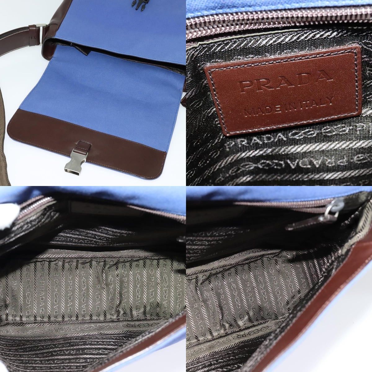 Prada PRADA Shoulder Bag Canvas Blue Silver Size ONE SIZE - 11 Thumbnail