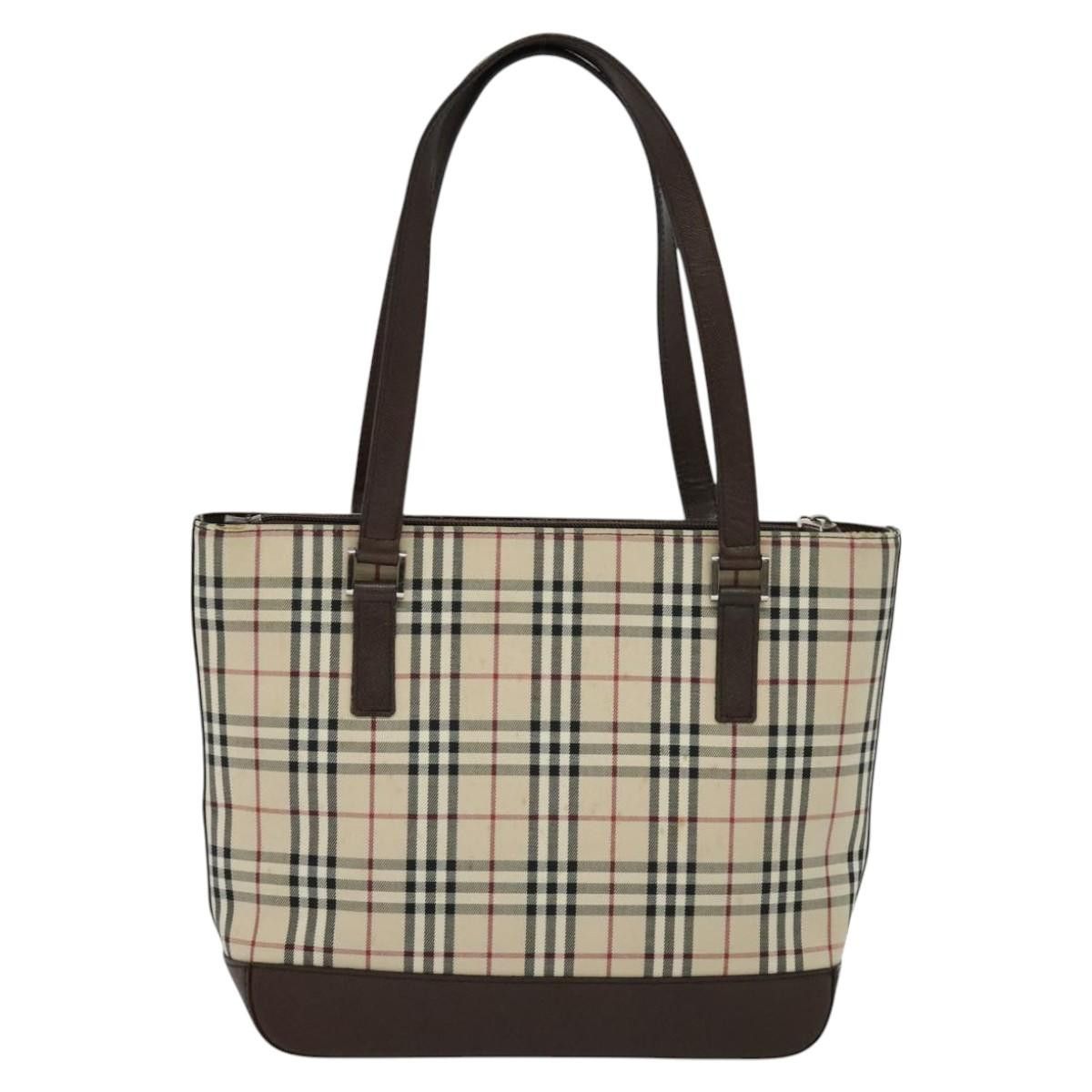Burberry Burberry Nova Check Shoulder Bag Canvas Leather Beige Brown Size ONE SIZE - 2 Thumbnail