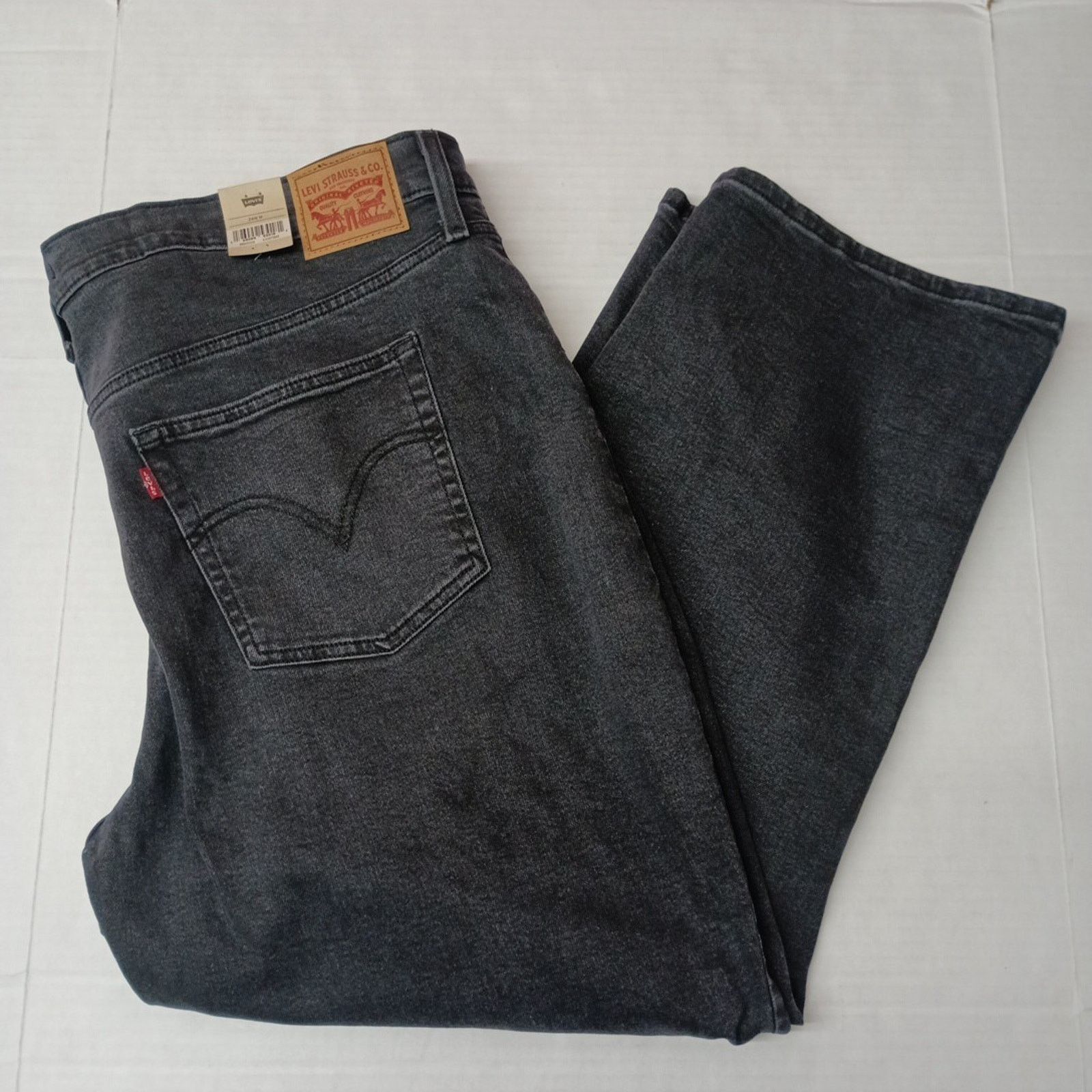 Levi's Levi Strauss Ribcage Straight Button Fly Black Jeans 24W Size 42" / US 20 - 1 Thumbnail