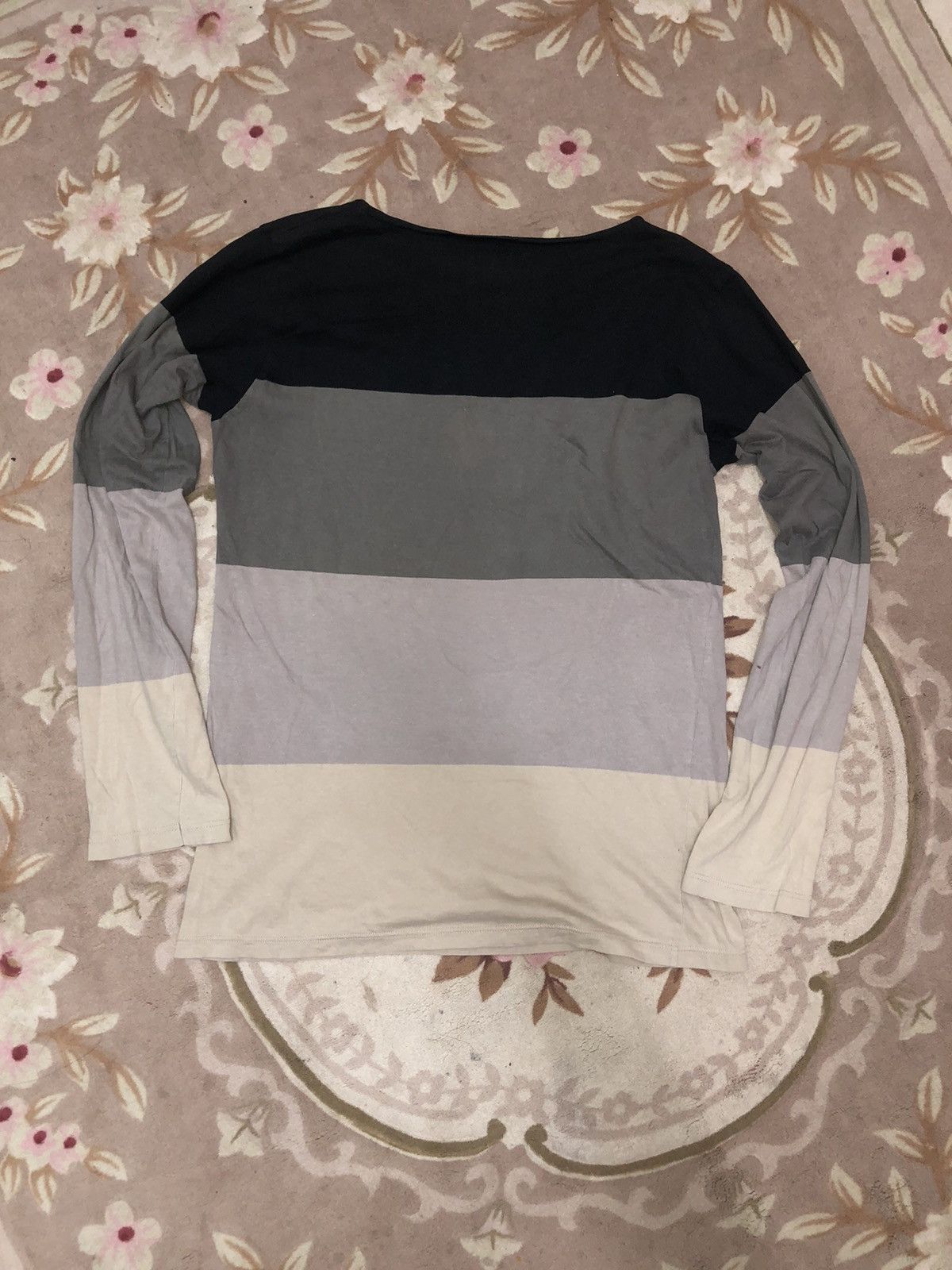 Designer × Japanese Brand × agnes b. Vintage Agnes B. Homme Paris Long Sleeve Stripes Size M / US 6-8 / IT 42-44 - 5 Thumbnail