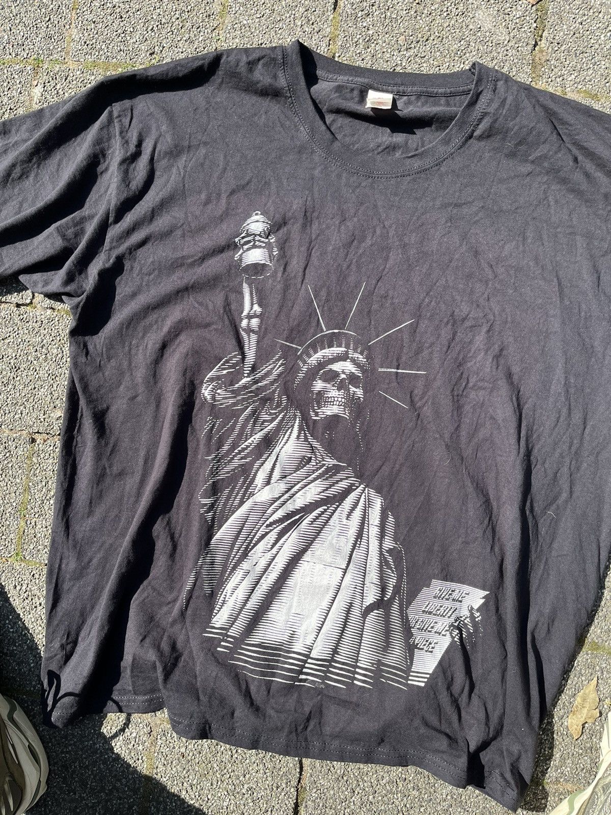 Hysteric Glamour × Vintage Vintage State of Liberty skull t shirt punk rare Y2K Size US XL / EU 56 / 4 - 2 Thumbnail
