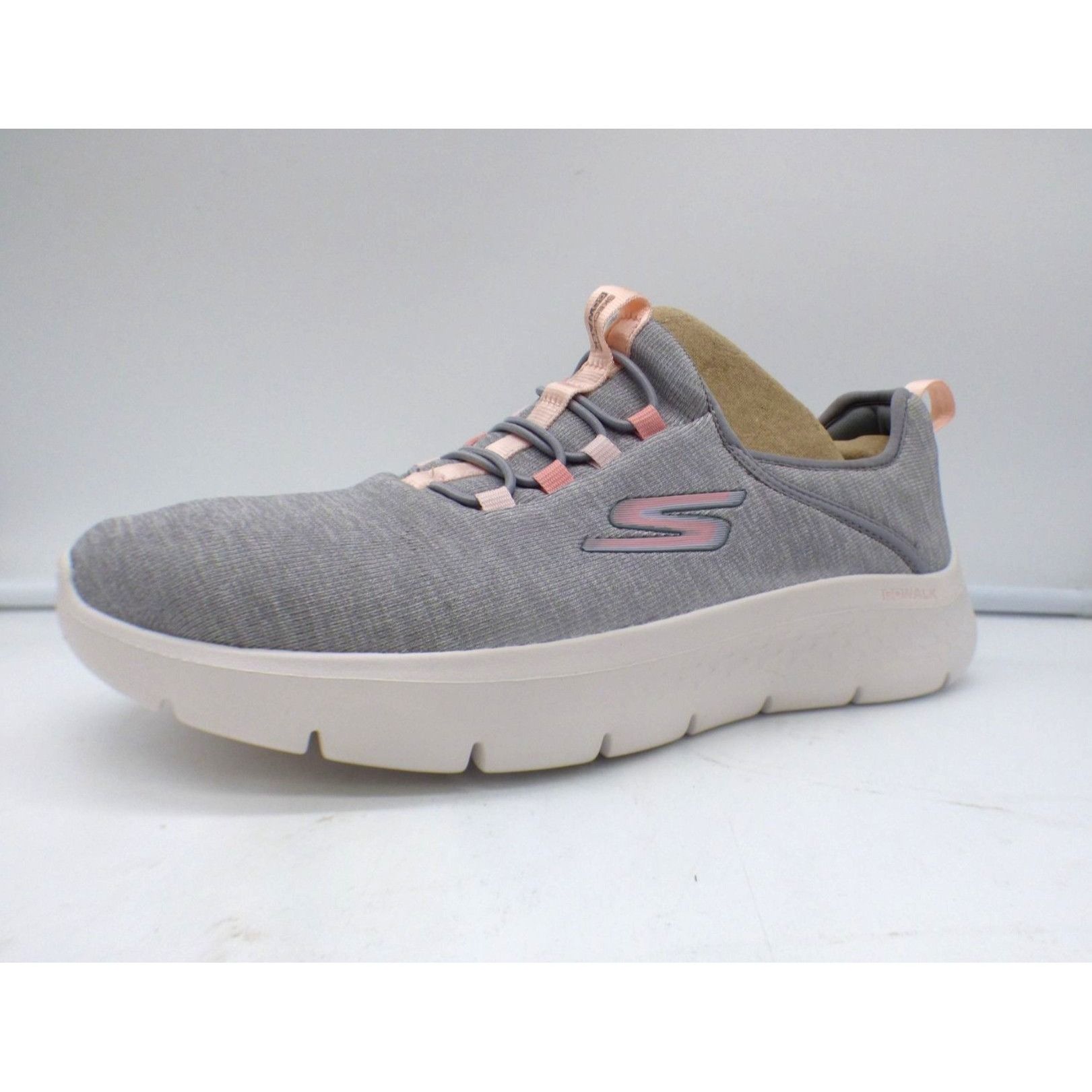 SKECHERS Skechers Womens Go Walk Flex Lucy Walking Shoes, Gray/Pink, Size US 8.5 / IT 38.5 - 11 Thumbnail