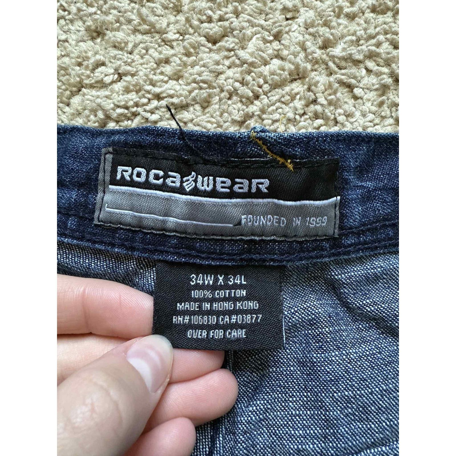 Rocawear Rocawear Straight Leg Workwear Jeans Blue Mens 34W x 34L Size US 34 / EU 50 - 9 Thumbnail