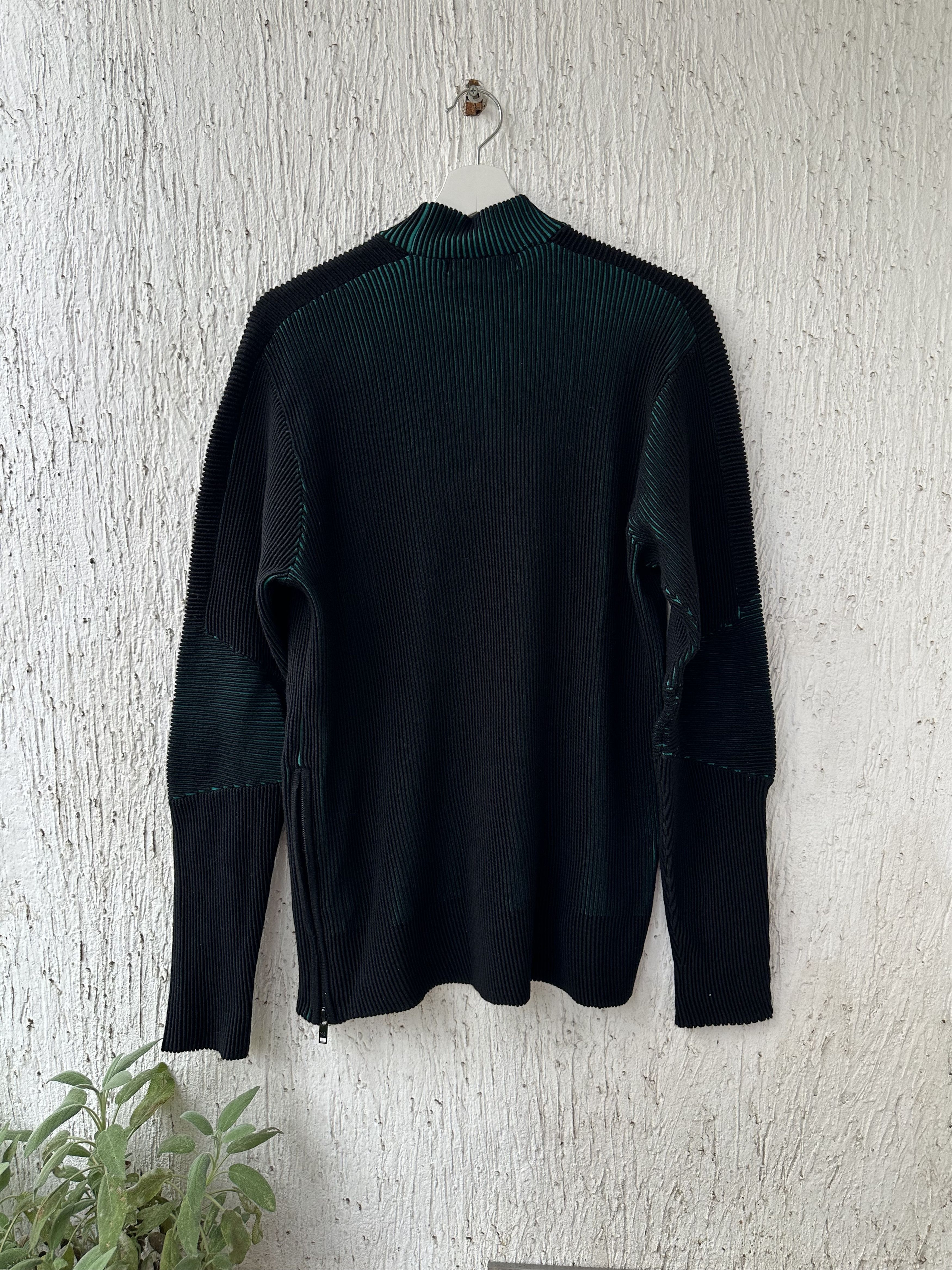 Y-3 two tone pleated mock neck sweater Size US S / EU 44-46 / 1 - 3 Thumbnail