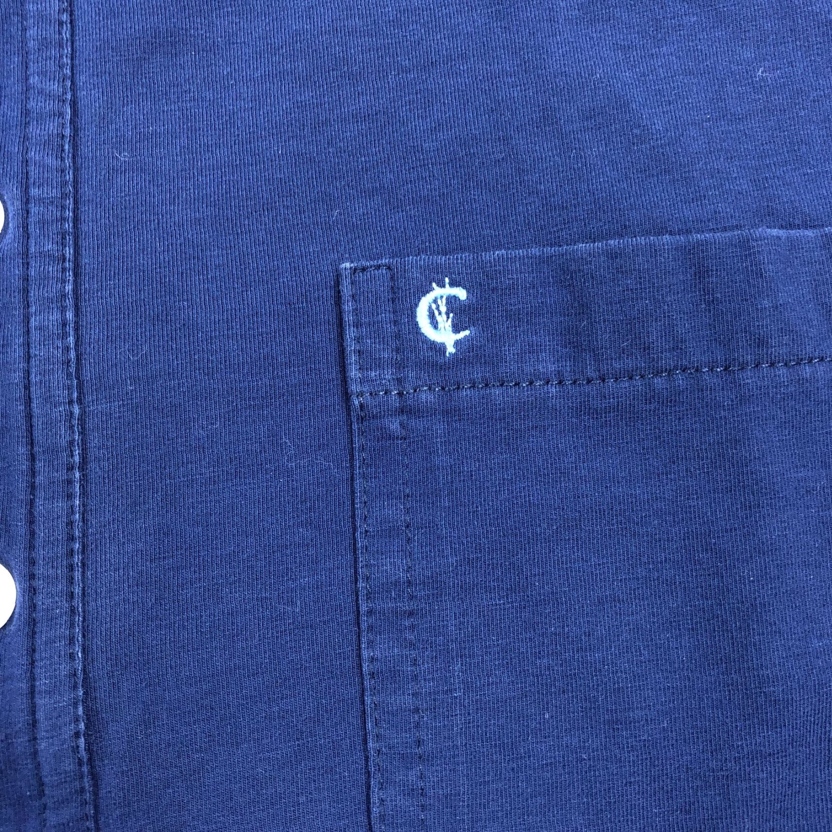 Vintage CRICQUET Polo Shirt Navy Blue Short Sleeve with Pocket Mens M Regular Cotton Spandex Pima Button Collared Embroidered Logo Casual Shirt Size US M / EU 48-50 / 2 - 4 Thumbnail