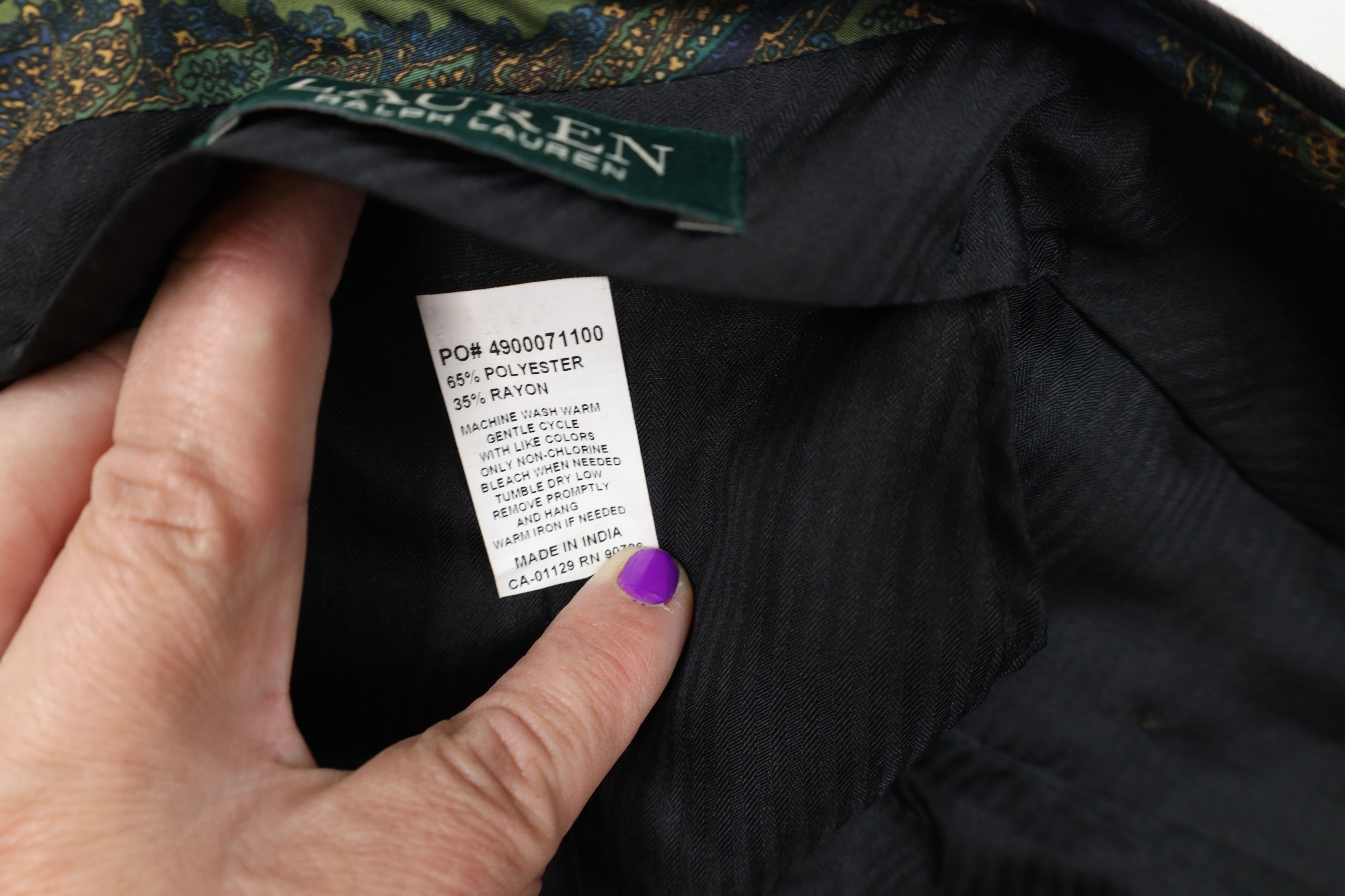 Ralph Lauren Vintage Ralph Lauren Rayon Straight Leg Chino Pants Black Size US 36 / EU 52 - 6 Thumbnail
