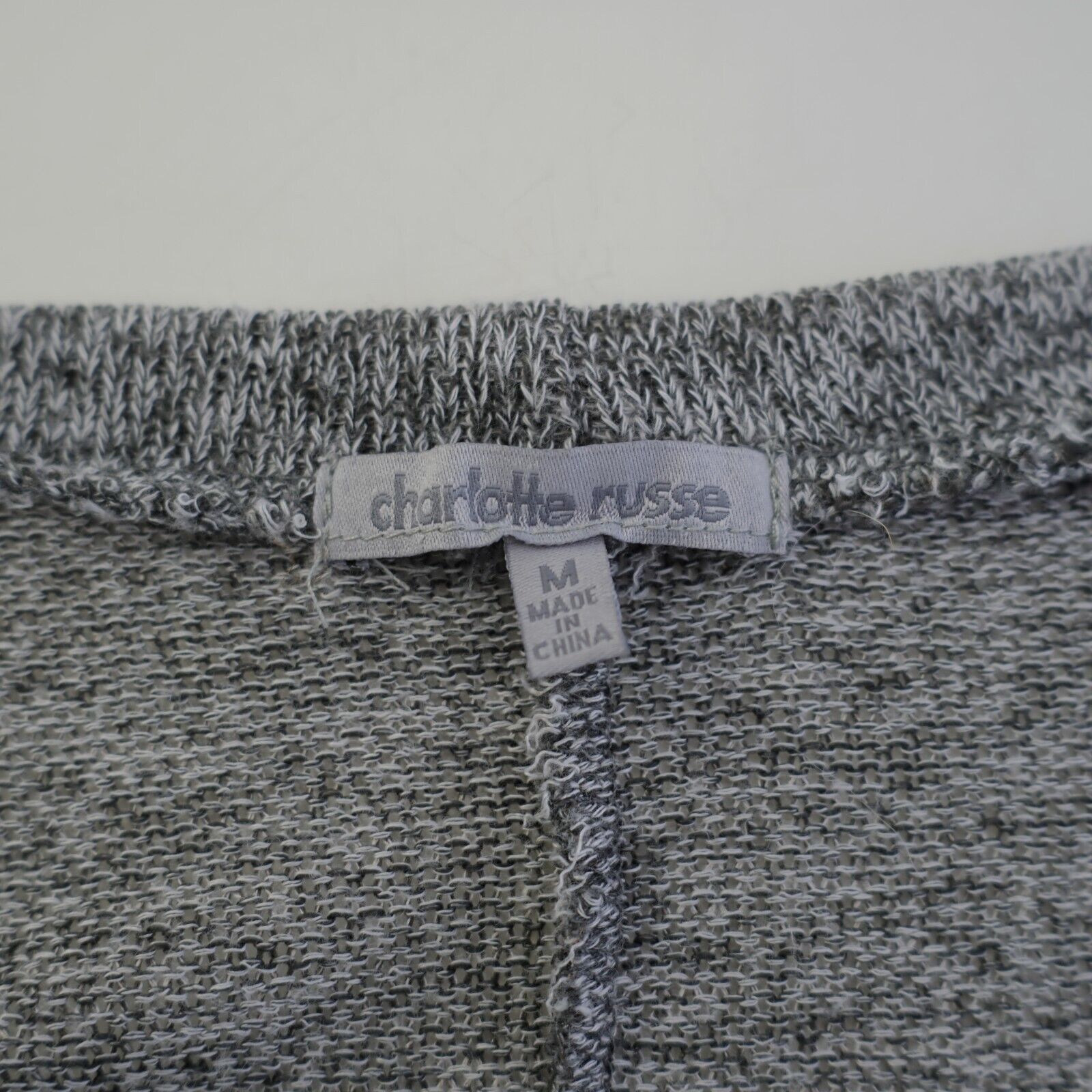 Designer Charlotte Russe Medium Gray Knit Light Weight Sweate Size M / US 6-8 / IT 42-44 - 6 Thumbnail