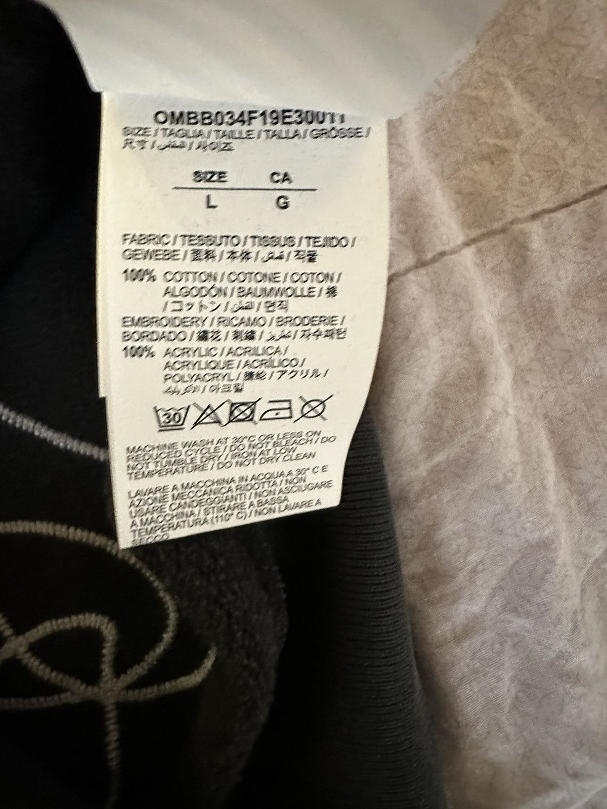 Off-White OFF-WHITE Abstract Arrows Embroidered Hoodie Black/White Size US L / EU 52-54 / 3 - 7 Thumbnail