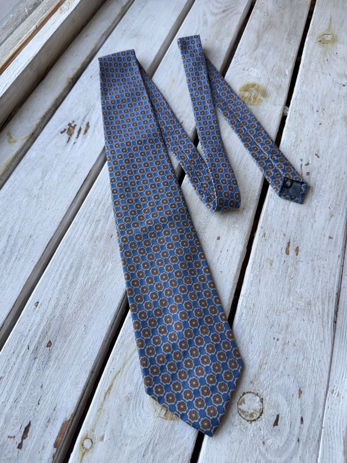Ermenegildo Zegna × Vintage Ermenegildo Zegna Vintage Silk Tie Geometric Italy Size ONE SIZE - 1 Thumbnail