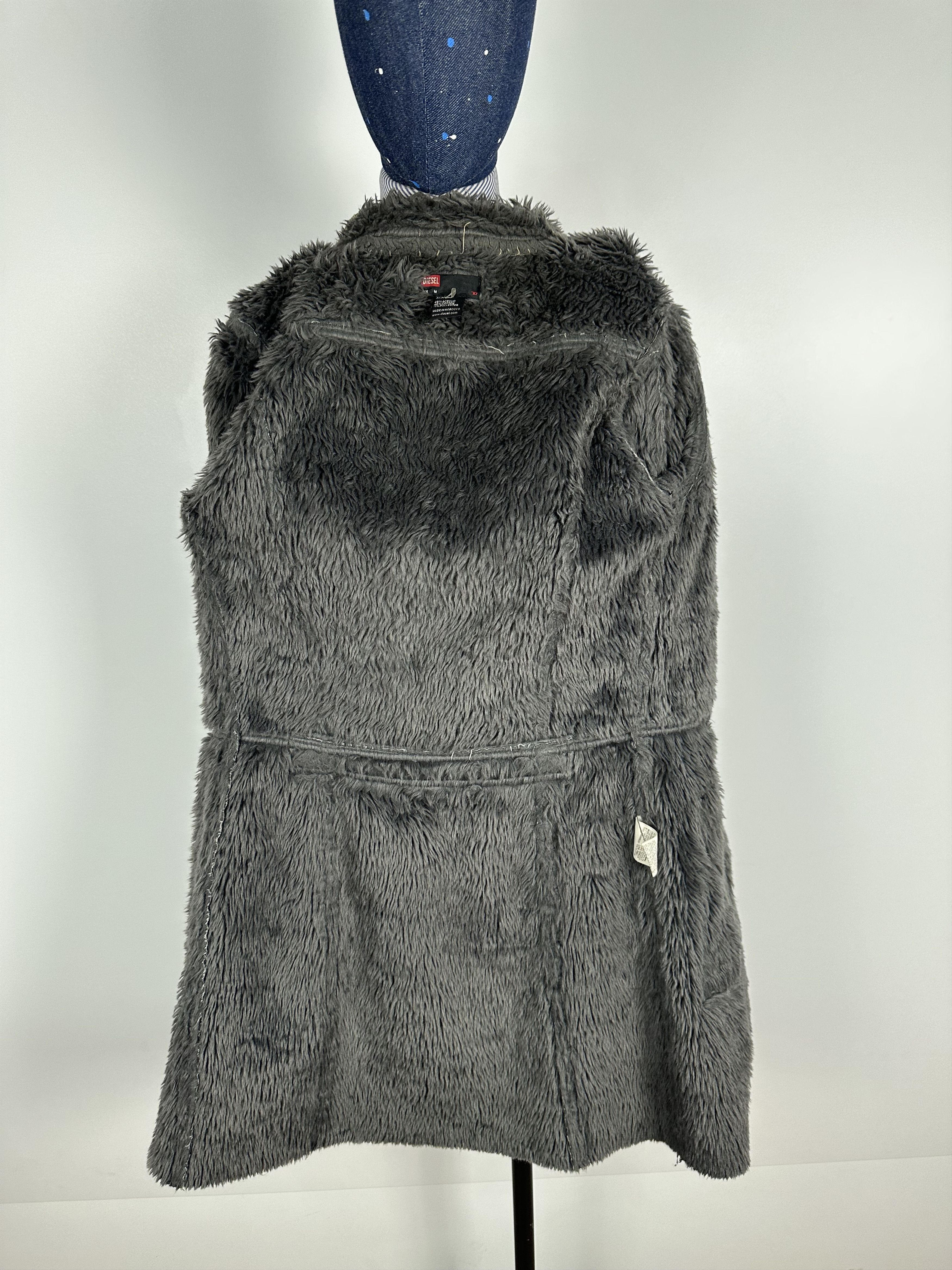 Diesel × Grailed × Vintage Diesel Grey Fur Mod Coat Unique Stitching Comfortable Size M / US 6-8 / IT 42-44 - 10 Thumbnail