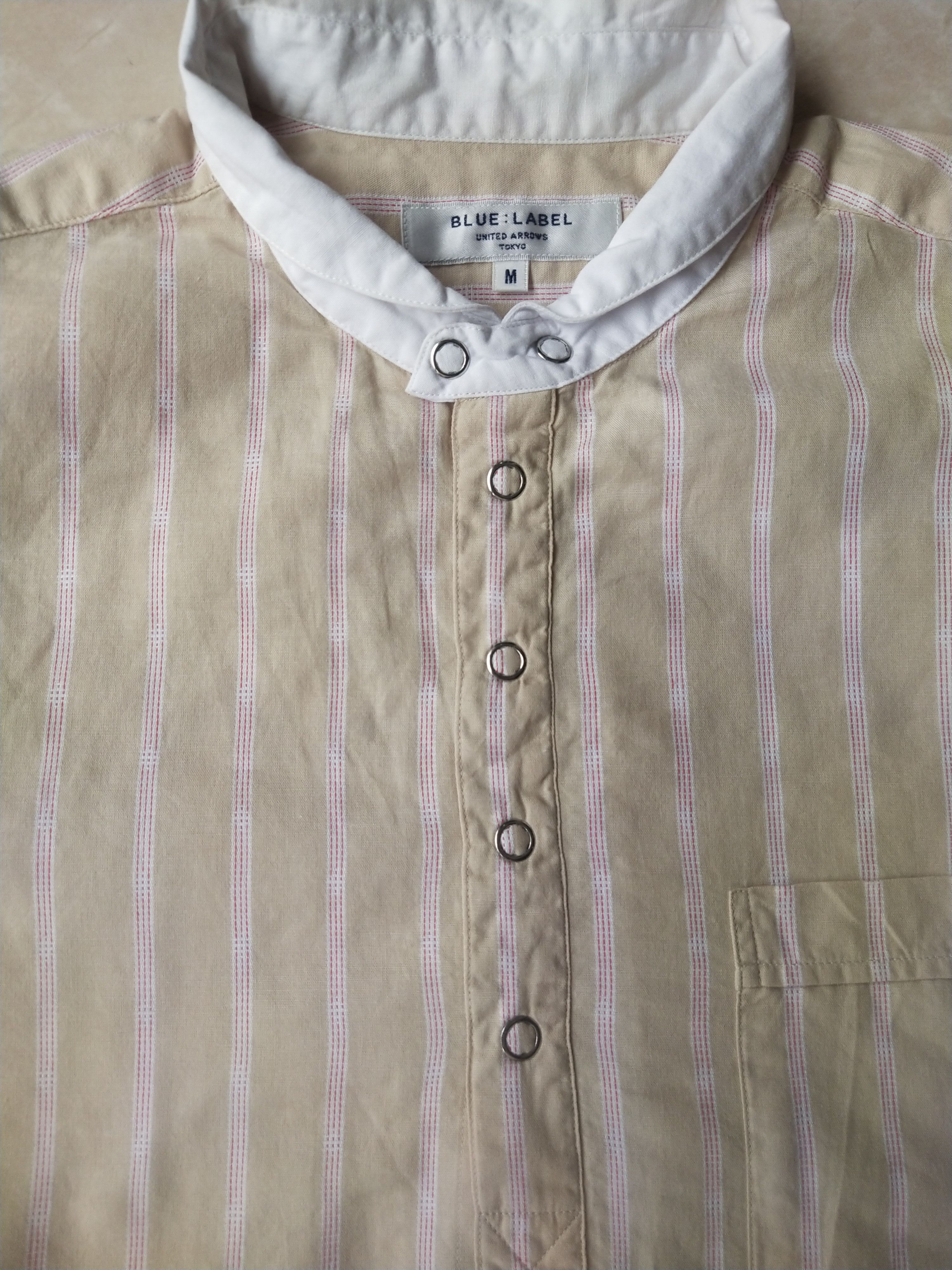 United Arrows Vintage Blue:Label United Arrows Tokyo Striped Popover Shirt Size US M / EU 48-50 / 2 - 3 Thumbnail