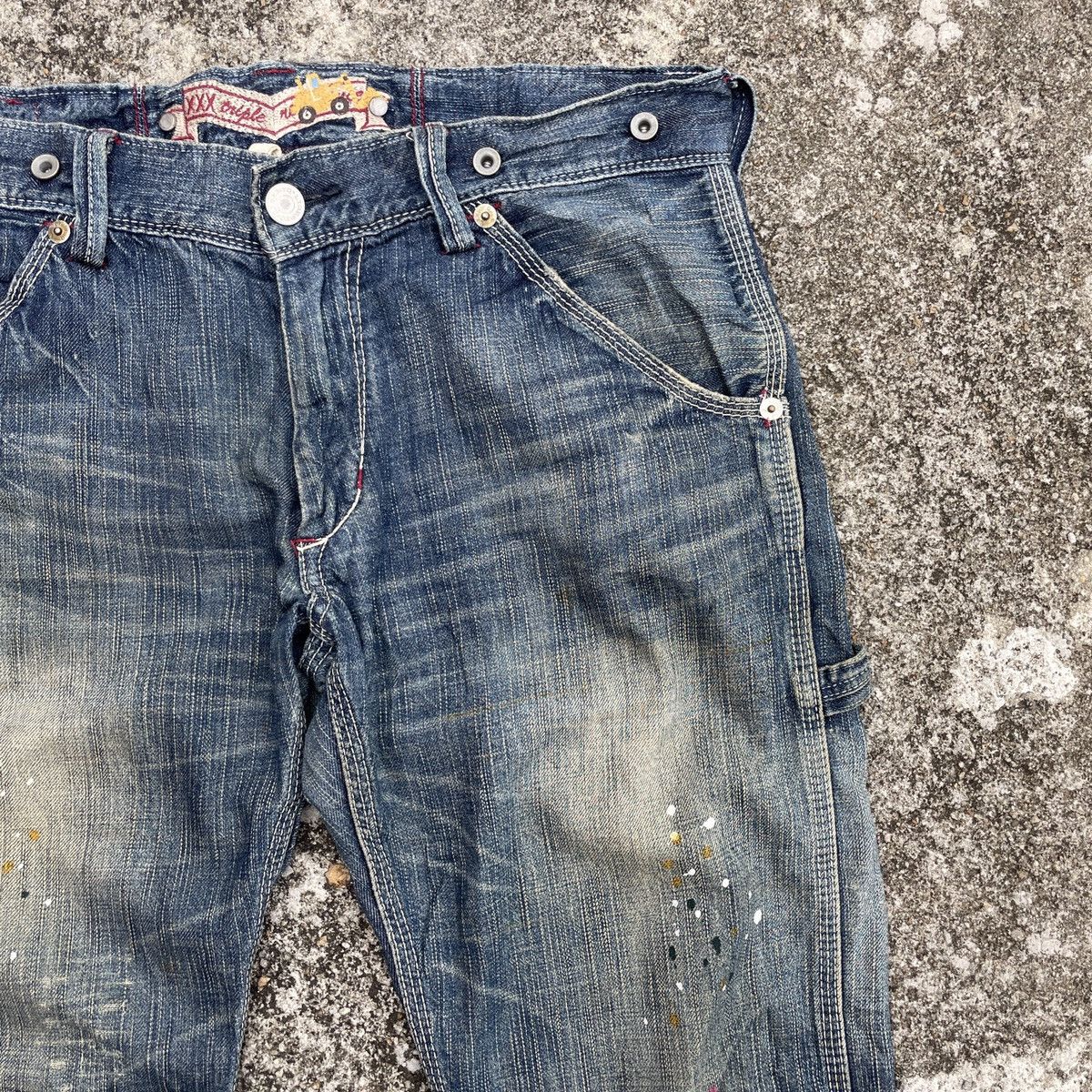 Japanese Brand Vintage Liberto Distressed Buckle Belt Workwear Denim Size US 36 / EU 52 - 2 Thumbnail