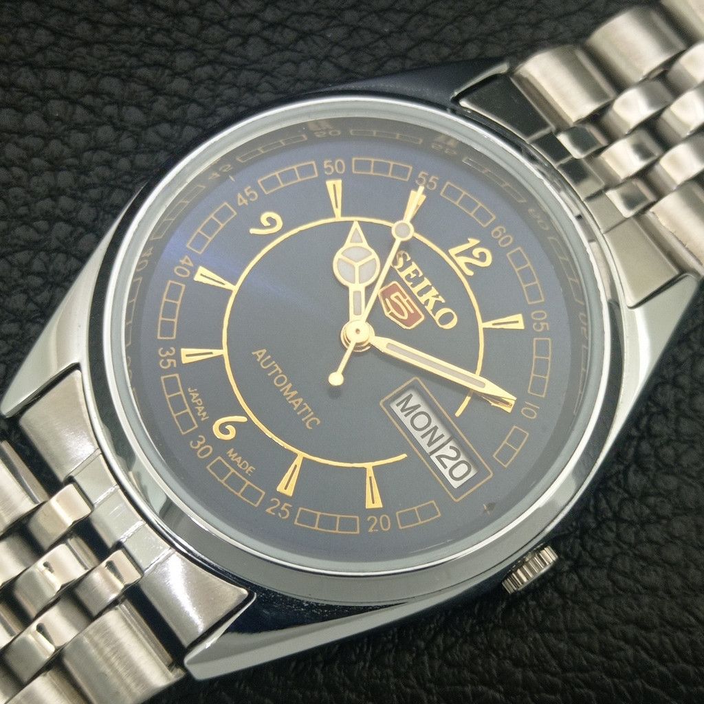 Seiko REFURBISHED VINTAGE SEIKO 5 AUTO JAPAN MENS WATCH a443334 Size 38 - 6 Thumbnail