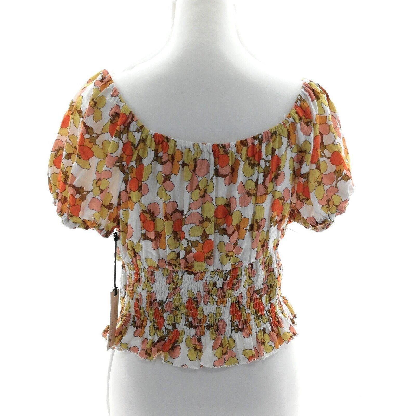 Other No Frills LA MultiColored Floral V Neck Crop Top Size Large Size L / US 10 / IT 46 - 3 Thumbnail