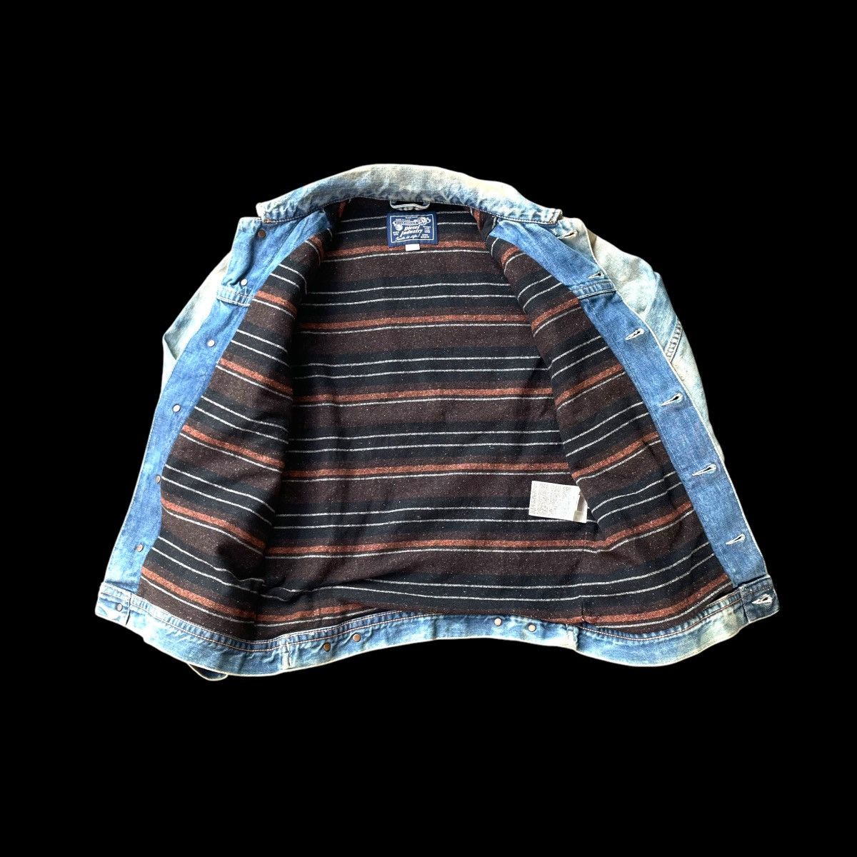 Diesel VINTAGE DIESEL LEATHER PILE BLANKET LINED DENIM JACKET Size US S / EU 44-46 / 1 - 5 Thumbnail