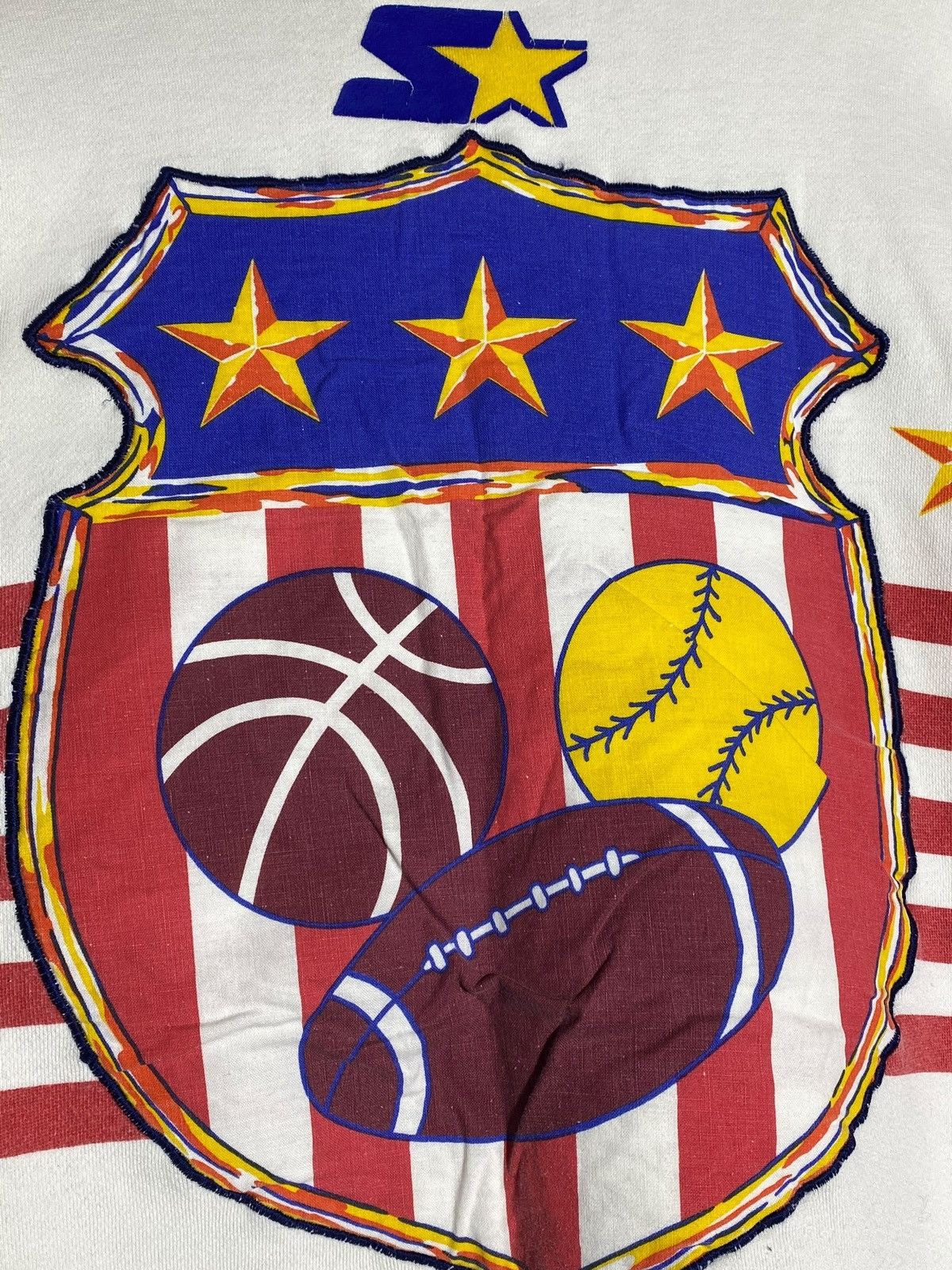 Starter × Vintage Vintage 80s 90s Starter All American Oversized Sweatshirt Size US XL / EU 56 / 4 - 8 Thumbnail