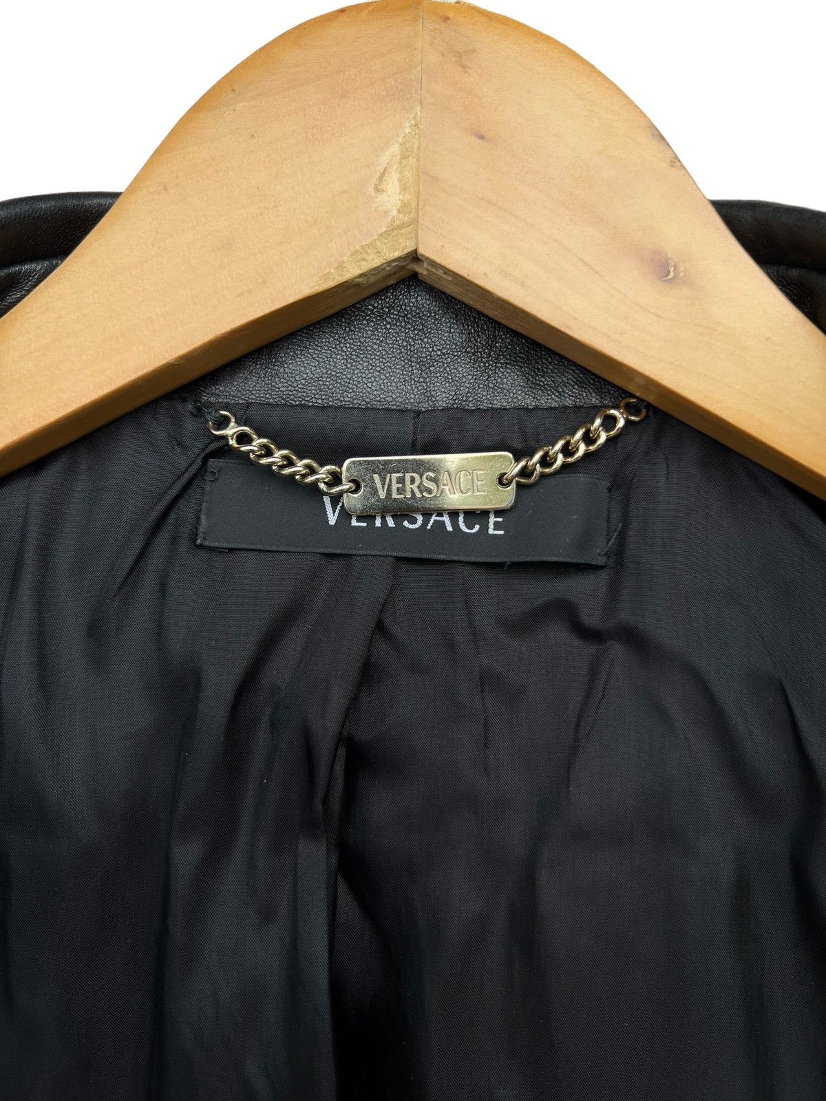 Versace × Versace Jeans Couture Versace Leather Jacket Size S / US 4 / IT 40 - 9 Thumbnail