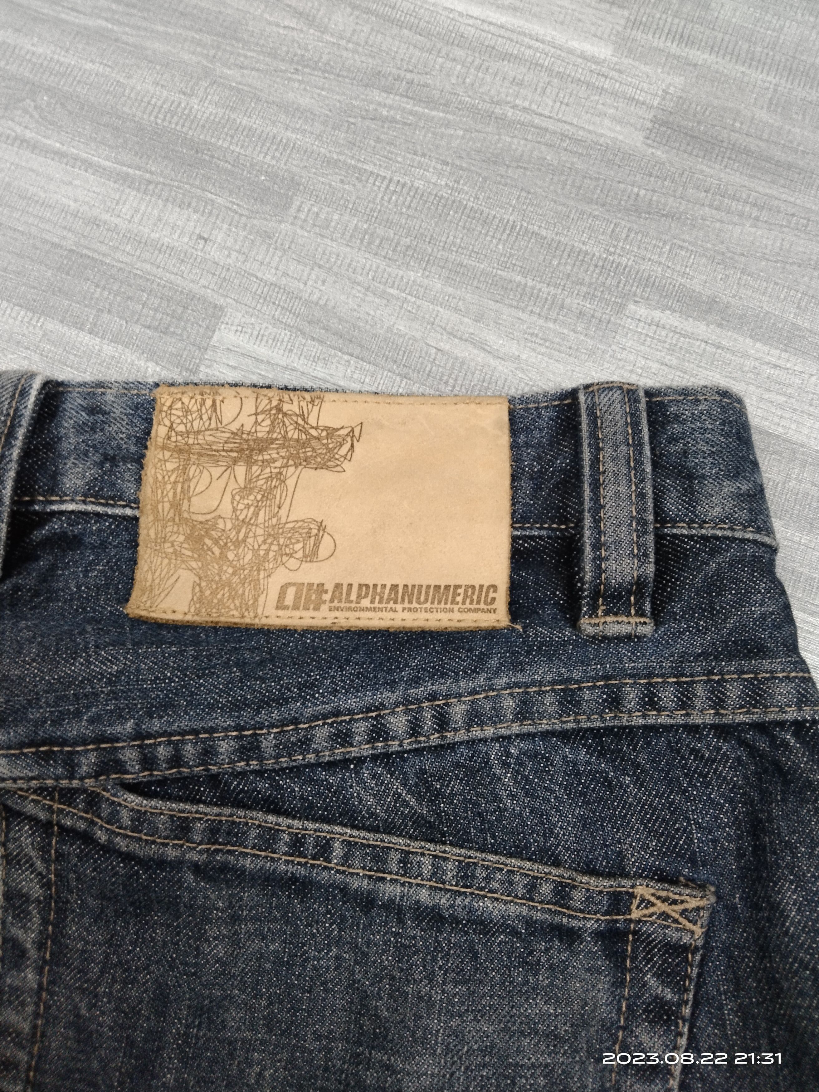 Japanese Brand SiCK ALPHANUMERIC SCRIPTED DENIM PANTS Size US 34 / EU 50 - 9 Thumbnail