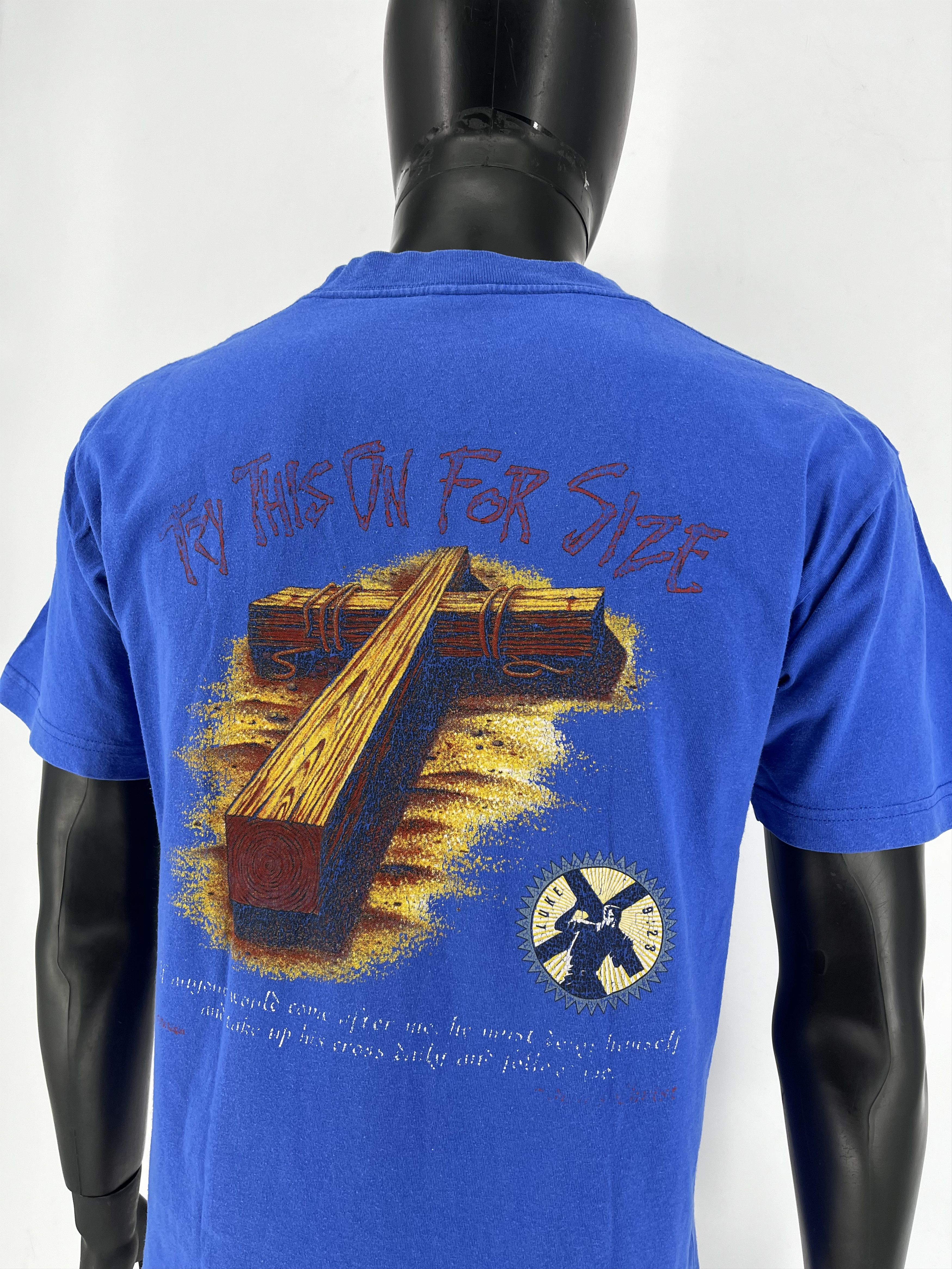 Band Tees Vintage Jesus Christian Try This On For Size T-Shirt Adult L Size US L / EU 52-54 / 3 - 9 Thumbnail