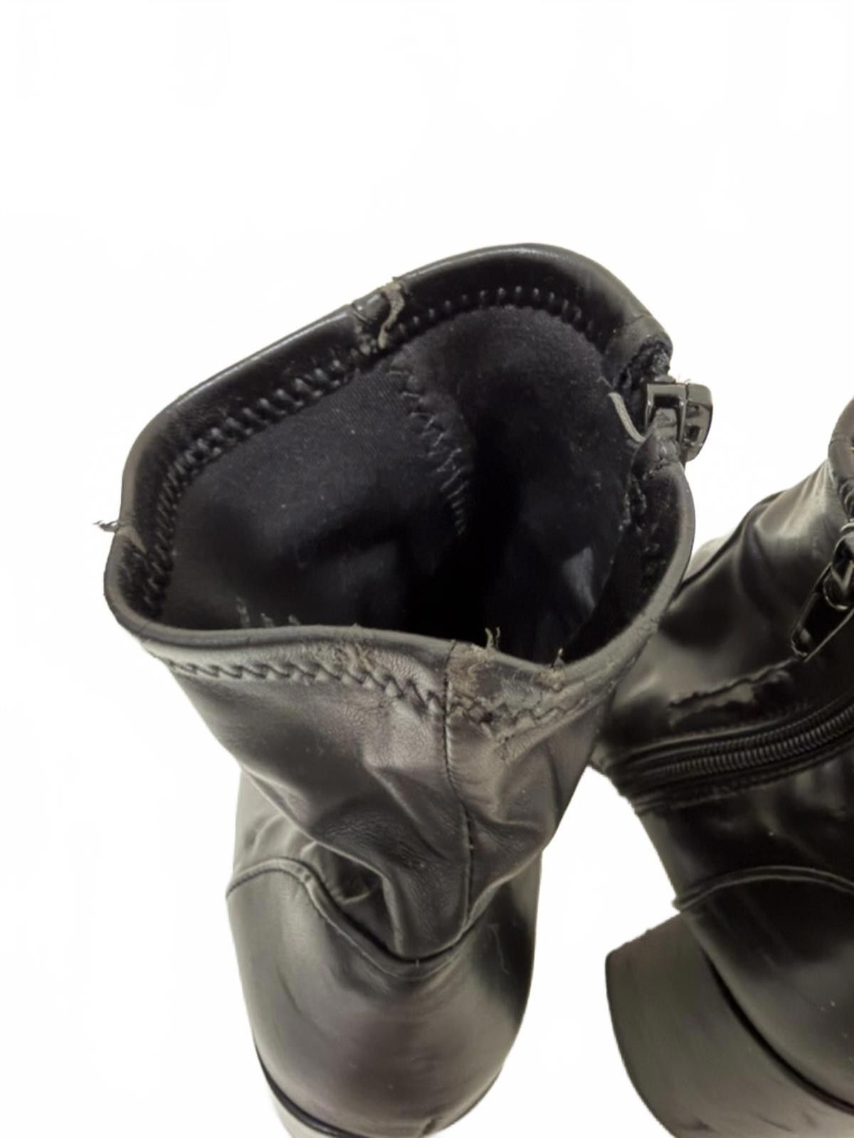 Unknown London Black Sock Boots with Block Heel Size US 8 / IT 38 - 6 Thumbnail