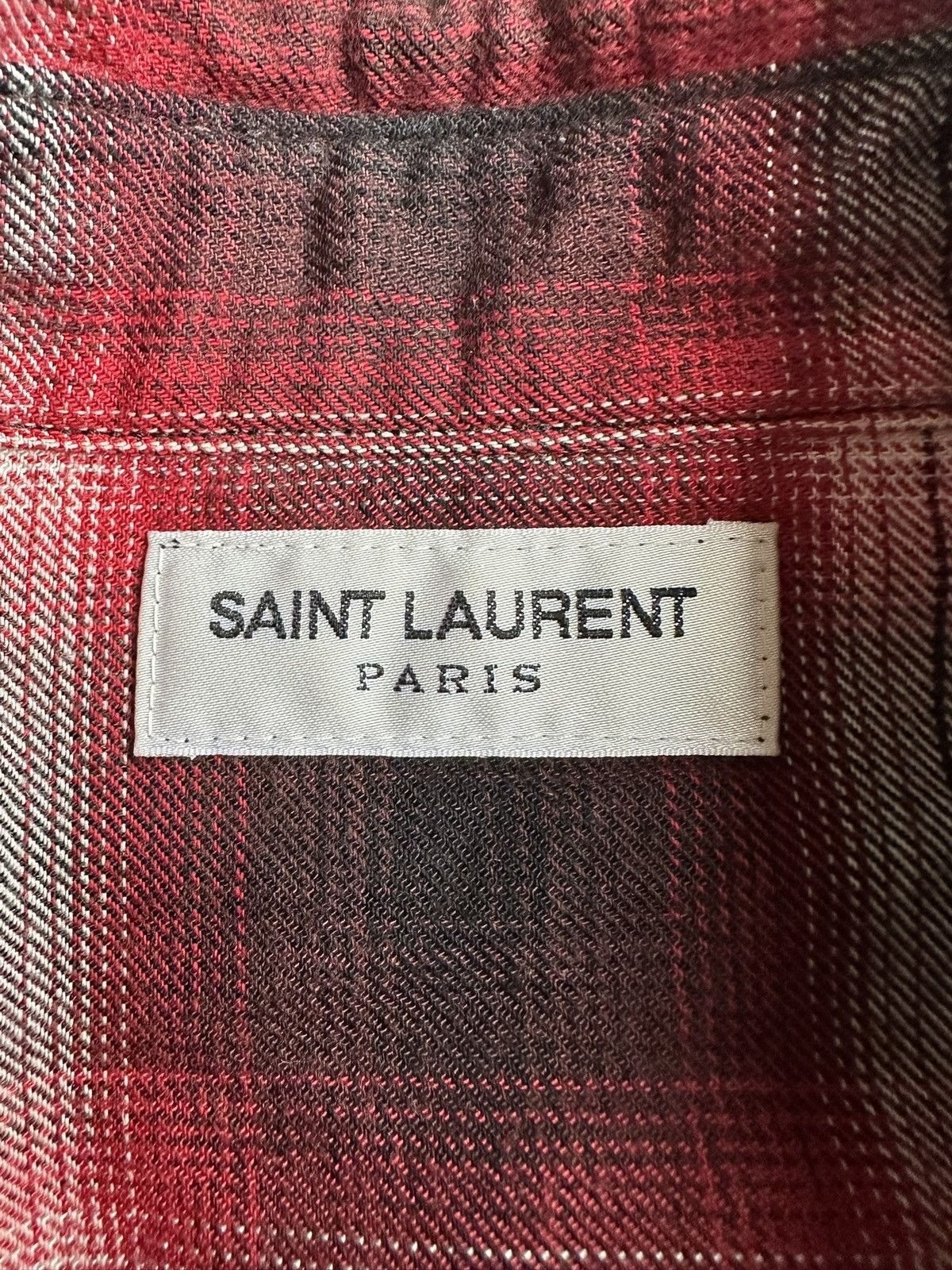 Saint Laurent Paris FW16 Saint Laurent Palladium red black flannel Hedi L Size US L / EU 52-54 / 3 - 23 Thumbnail