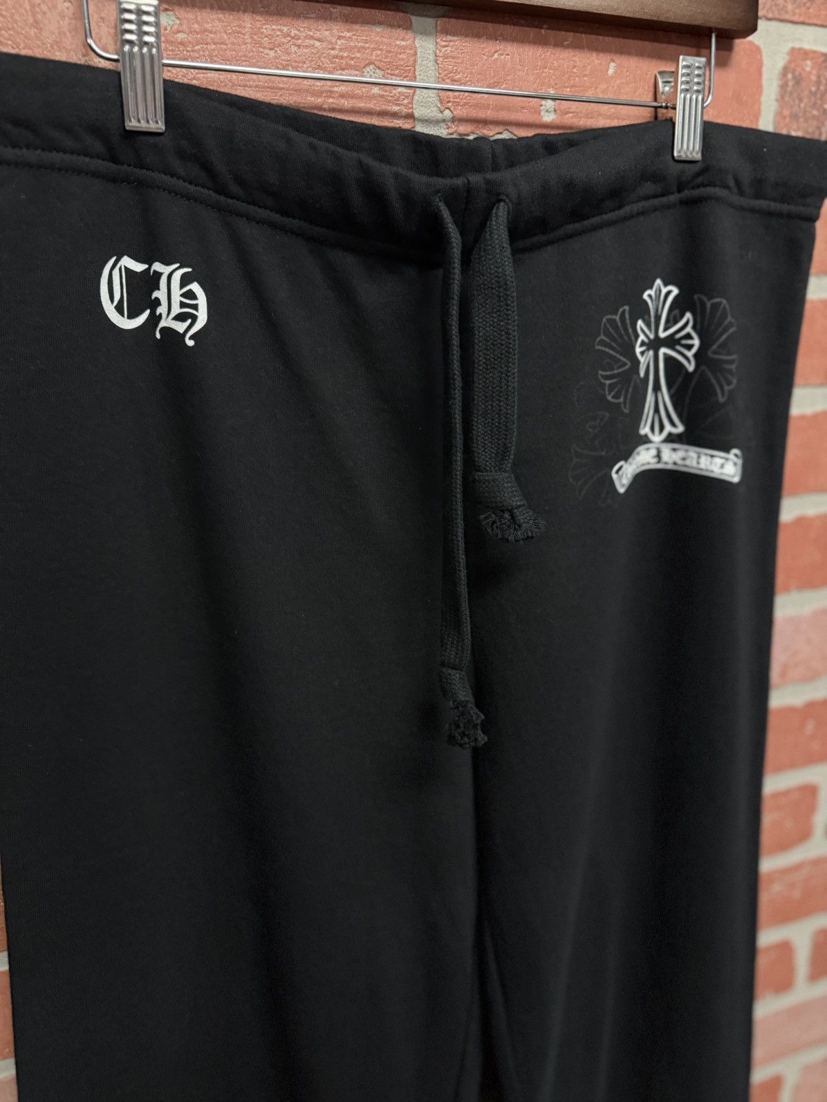 Chrome Hearts × Vintage Chrome Hearts Vintage Black White Sweatpants SZ Large Size US 33 - 9 Thumbnail