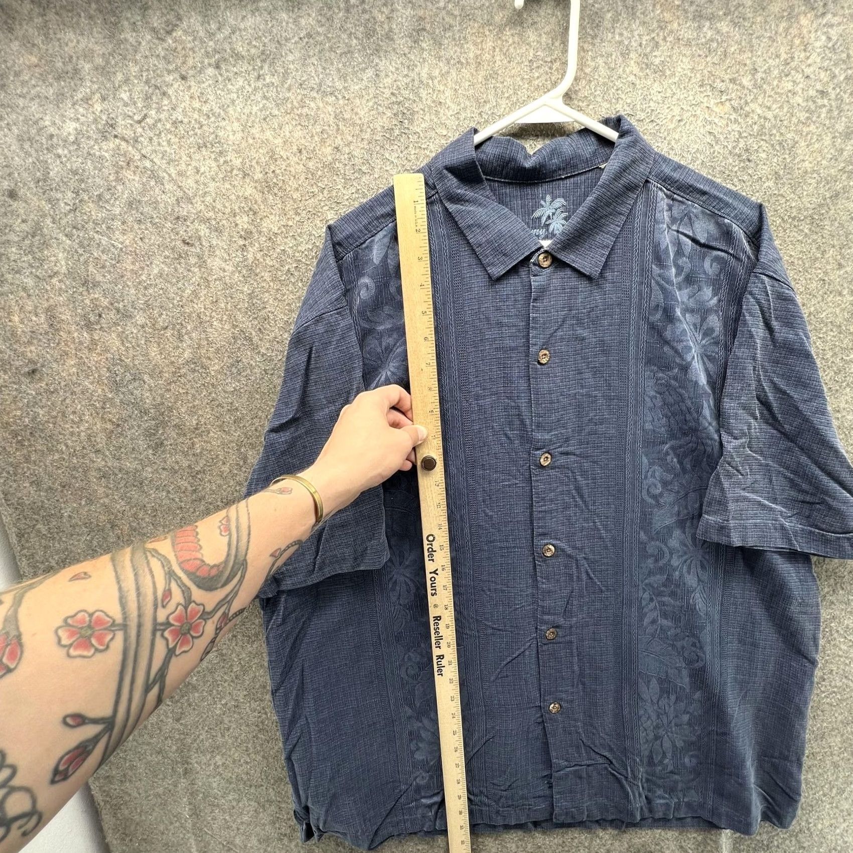 Tommy Bahama Tommy Bahama Shirt Mens 2XL Blue Floral Silk Hawaiian Short Sleeve Button Front Size US XXL / EU 58 / 5 - 6 Thumbnail