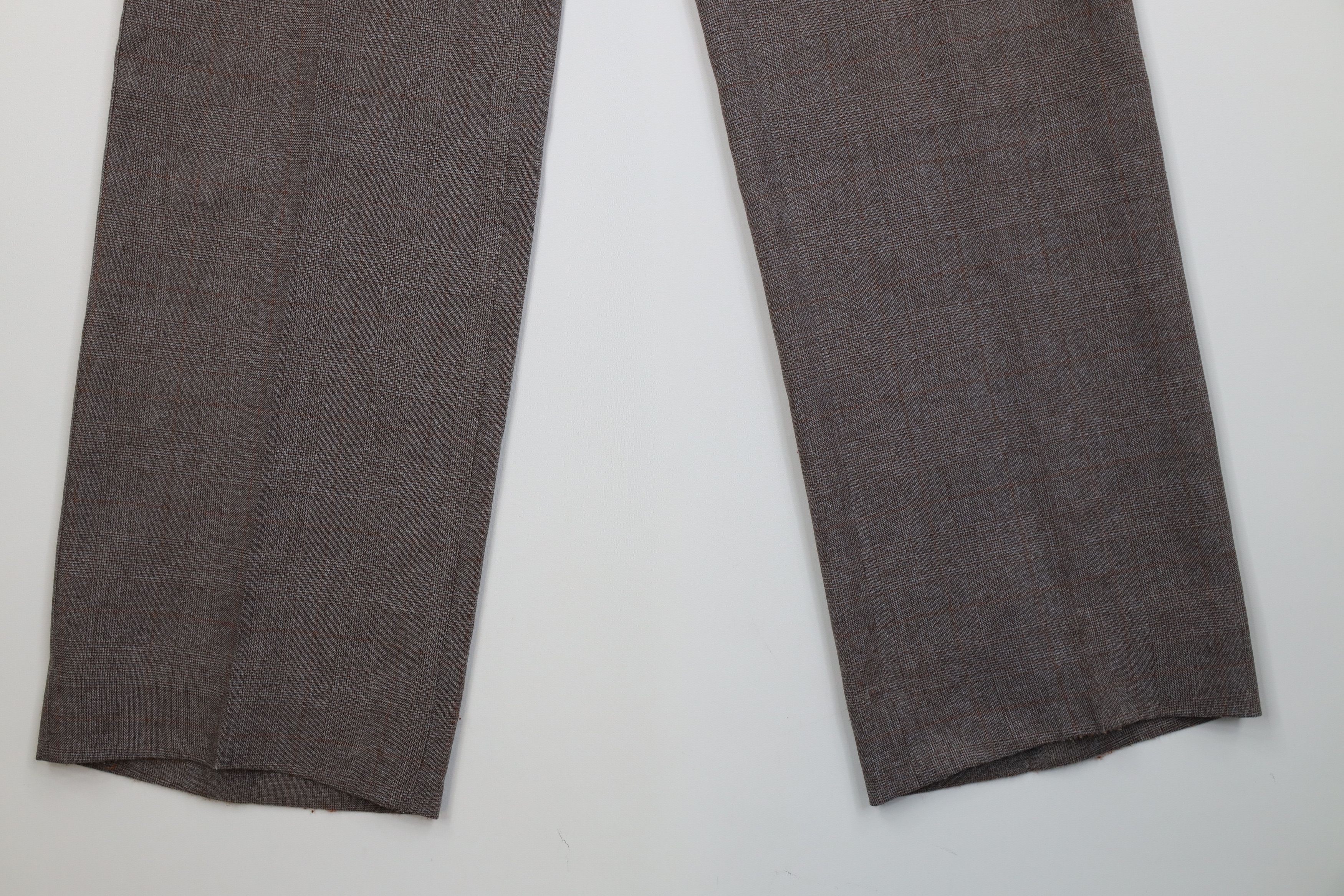 Levi's Vintage 70s Levis Wide Leg Chino Pants Trousers Plaid USA Size US 30 / EU 46 - 4 Thumbnail