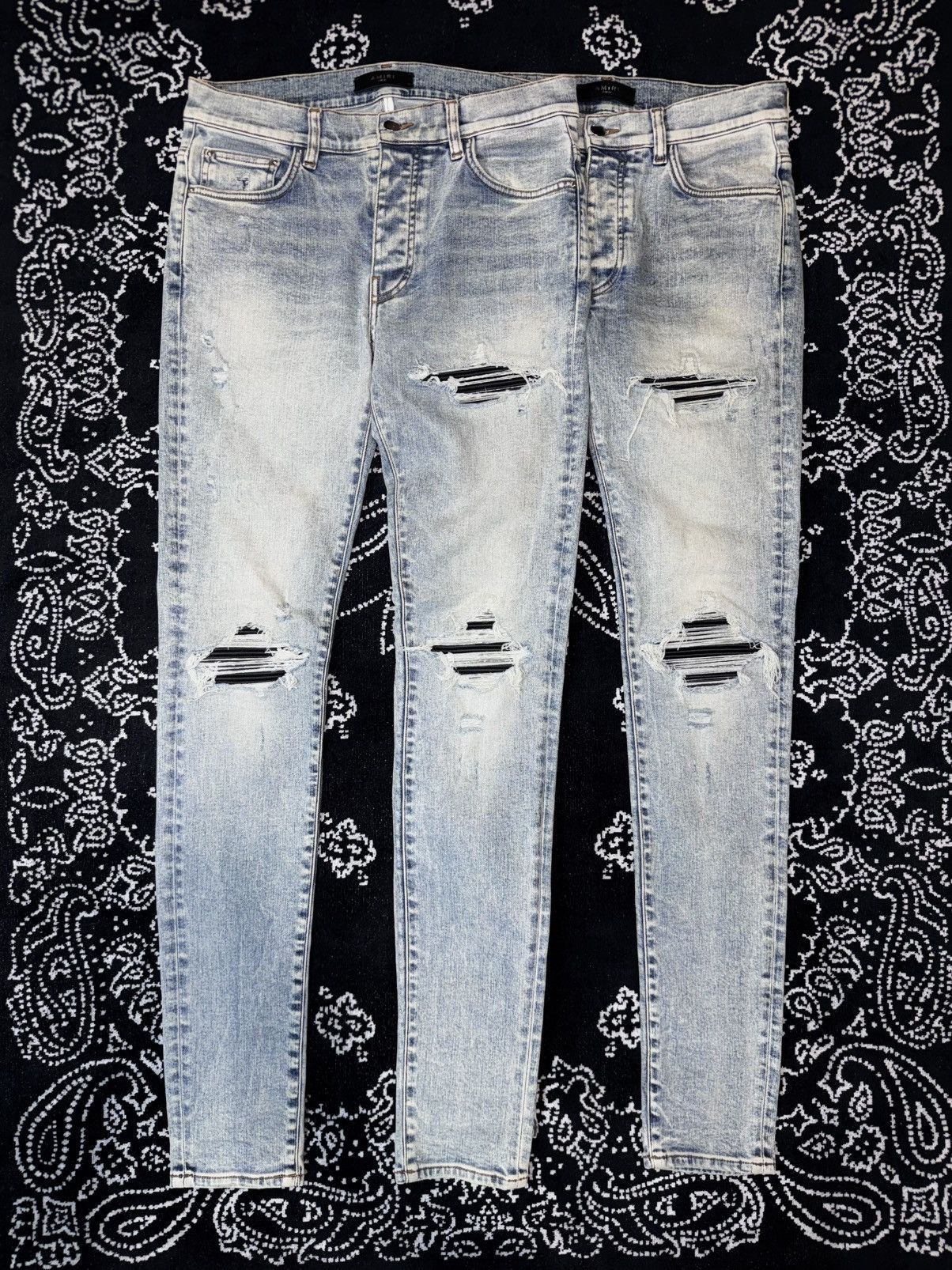 Amiri AMIRI MX1 BLUE DISTRESSED JEANS Size US 31 - 6 Thumbnail