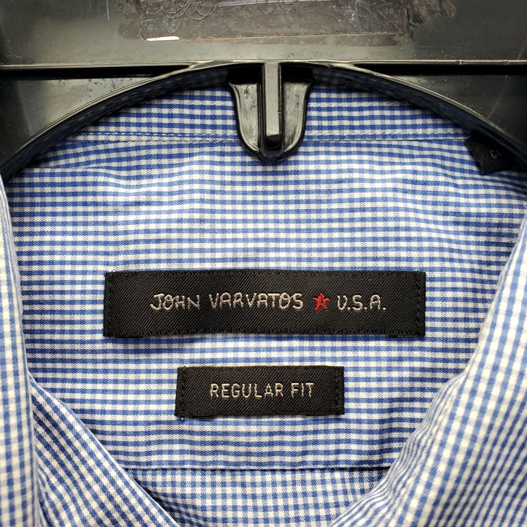 John Varvatos John Varvatos Dress Shirt Mens 16.5 Multi Plaid Regular Fit Collared Button Up Shirt Mens 16.5 Plaid Multicolor Long Sleeve Button Up Dress Shirt Mens Size 46R - 6 Thumbnail