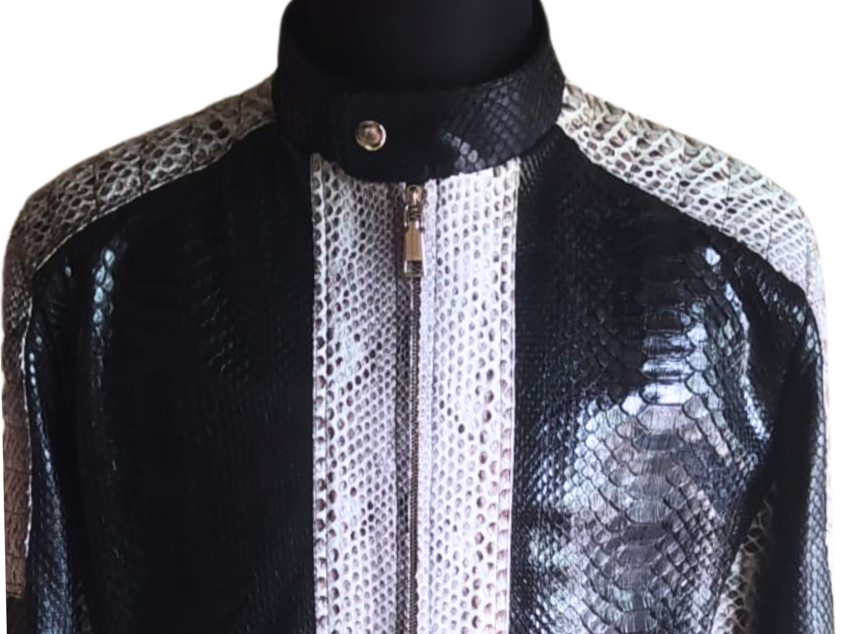 Handmade Cafe Racer Snakeskin Jacket Size US S / EU 44-46 / 1 - 2 Thumbnail