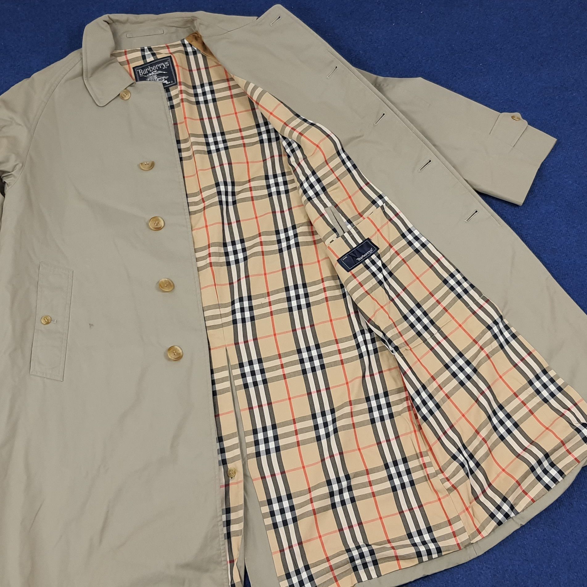 Burberry × Vintage Vintage Burberrys Nova Check Trench Jacket Size US L / EU 52-54 / 3 - 5 Thumbnail