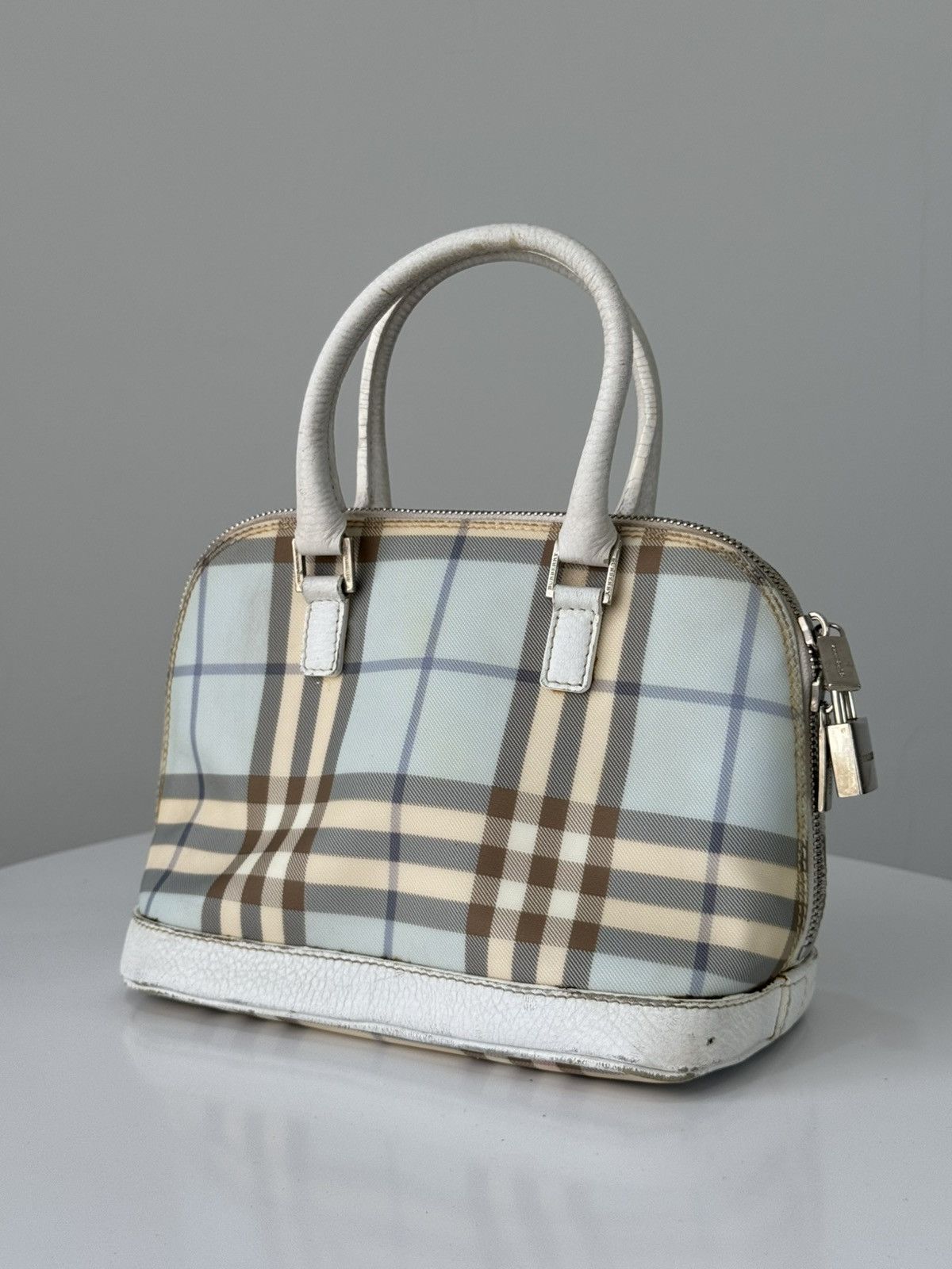 Avant Garde x Burberry Nova Check Y2K Glamour Sky Blue Mini Bag, Women's