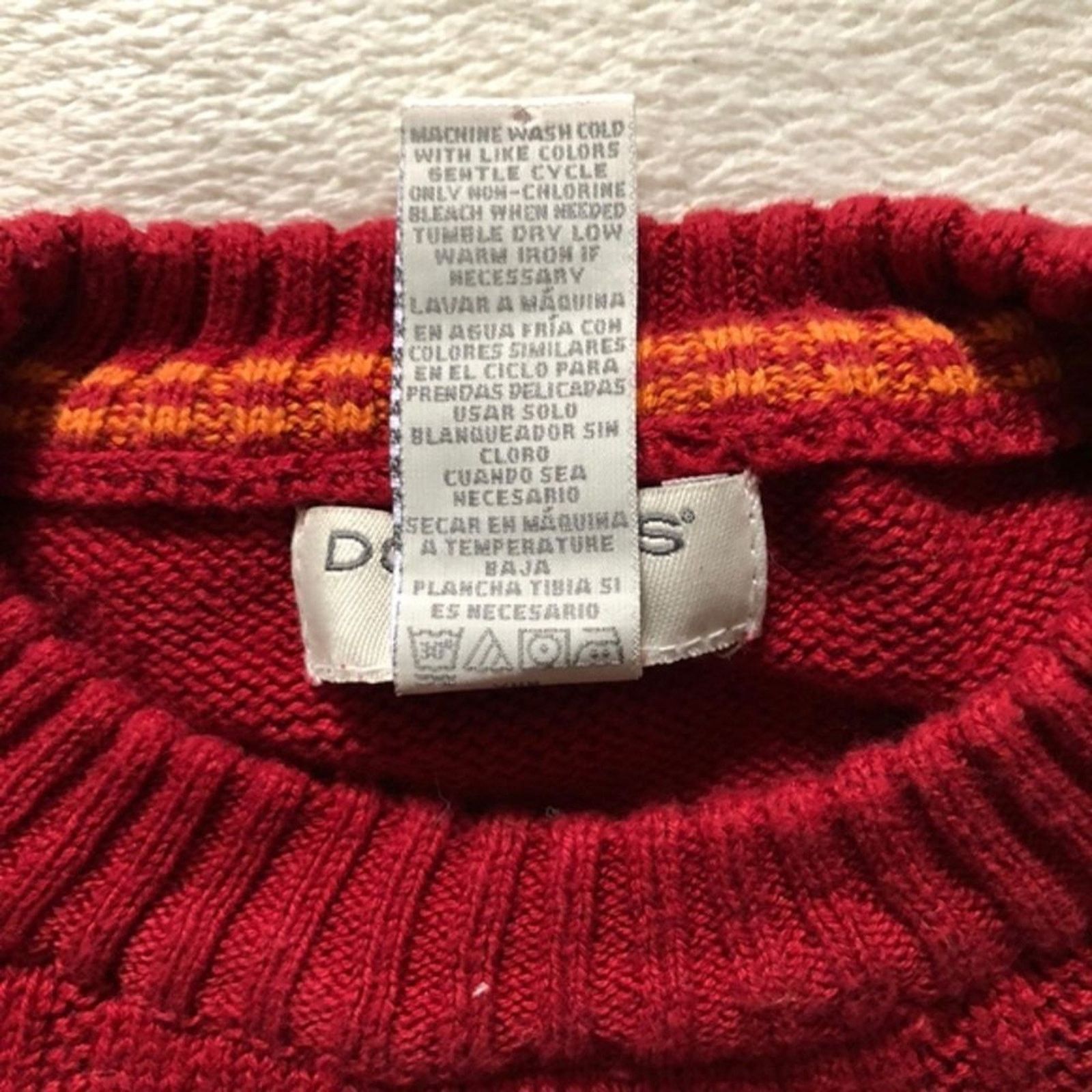 Dockers Dockers Red Knit Crewneck Sweater | Sz L Size US L / EU 52-54 / 3 - 3 Thumbnail
