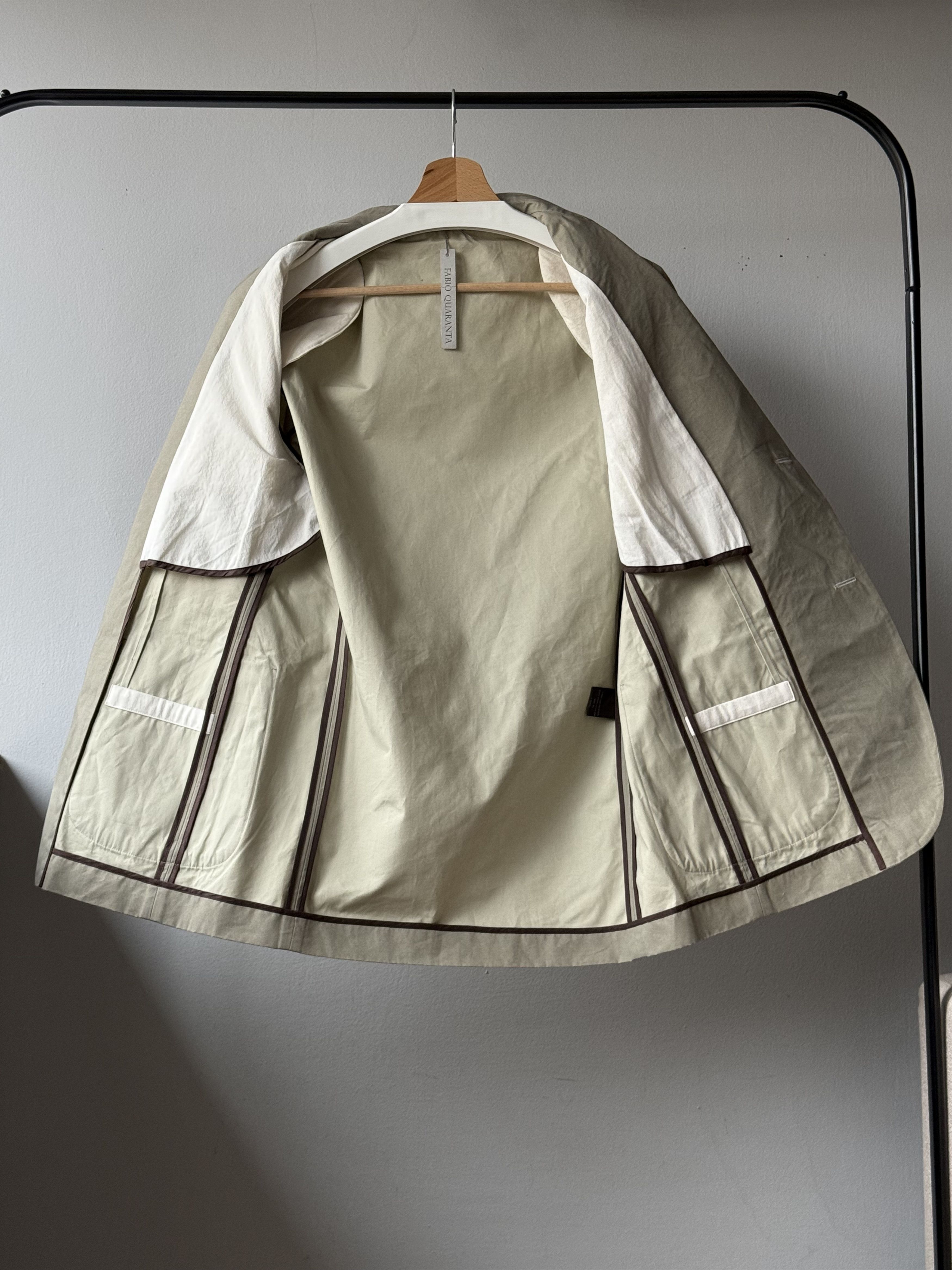 FABIO QUARANTA Fabio Quaranta Unlined Classic Cotton Blazer Jacket Rare Size 48R - 3 Thumbnail
