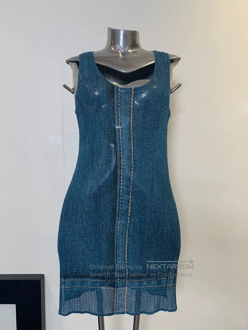Issey Miyake Issey Miyake Denim Ruffled Sleeveless Vest Size L / US 10 / IT 46 - 5 Thumbnail