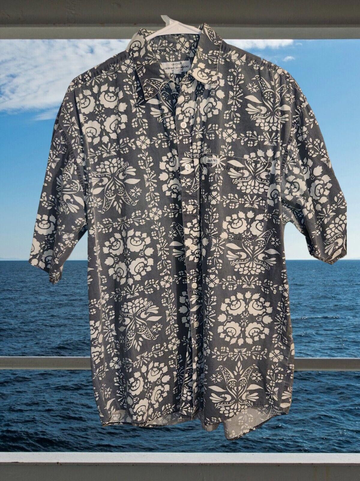 Guess Guess Shirt Mens Large Vtg Floral Hawaiian Print 90s Camp Size US L / EU 52-54 / 3 - 7 Thumbnail