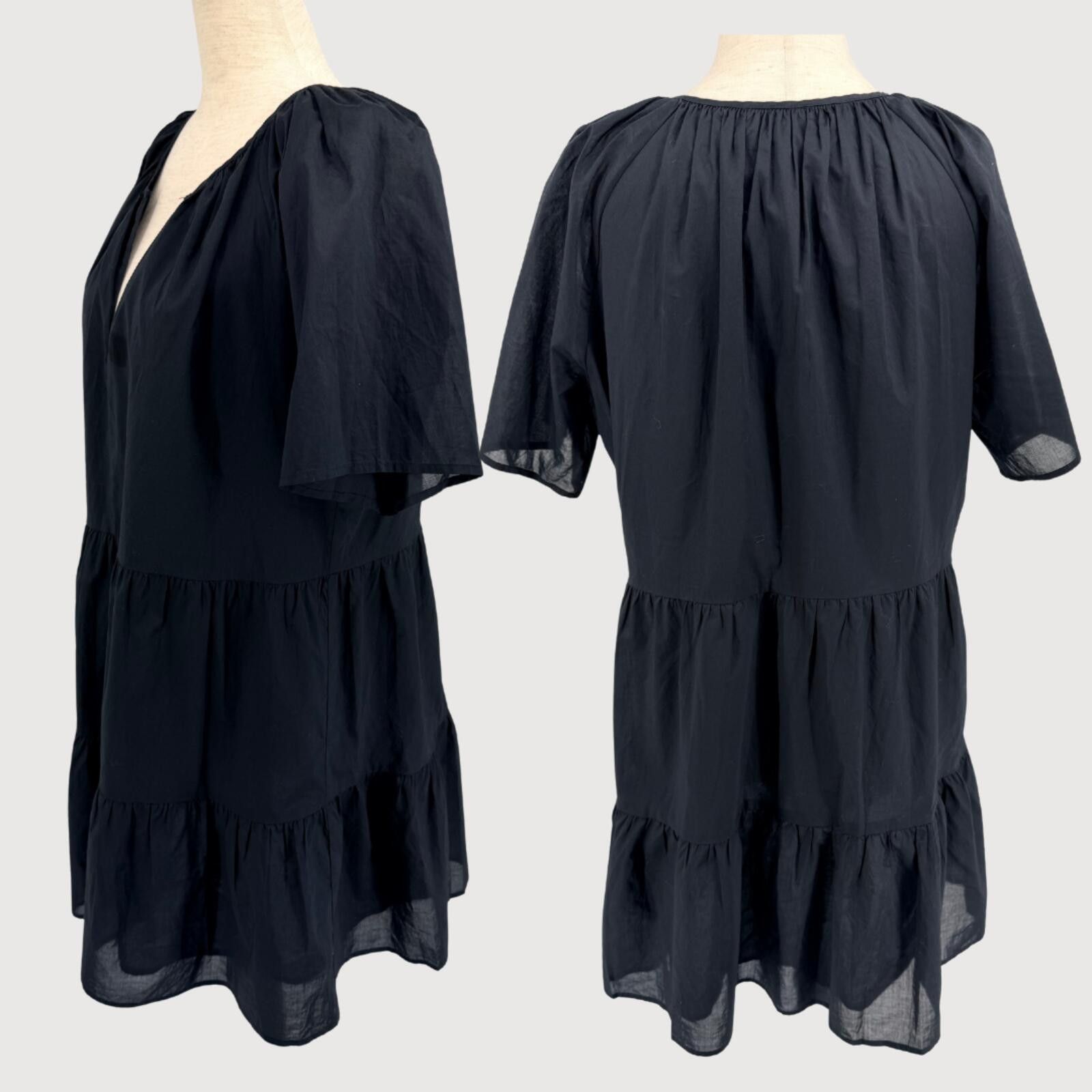 Rails Rails Clarissa Tiered Mini Dress Cotton Black S Size S / US 4 / IT 40 - 3 Thumbnail