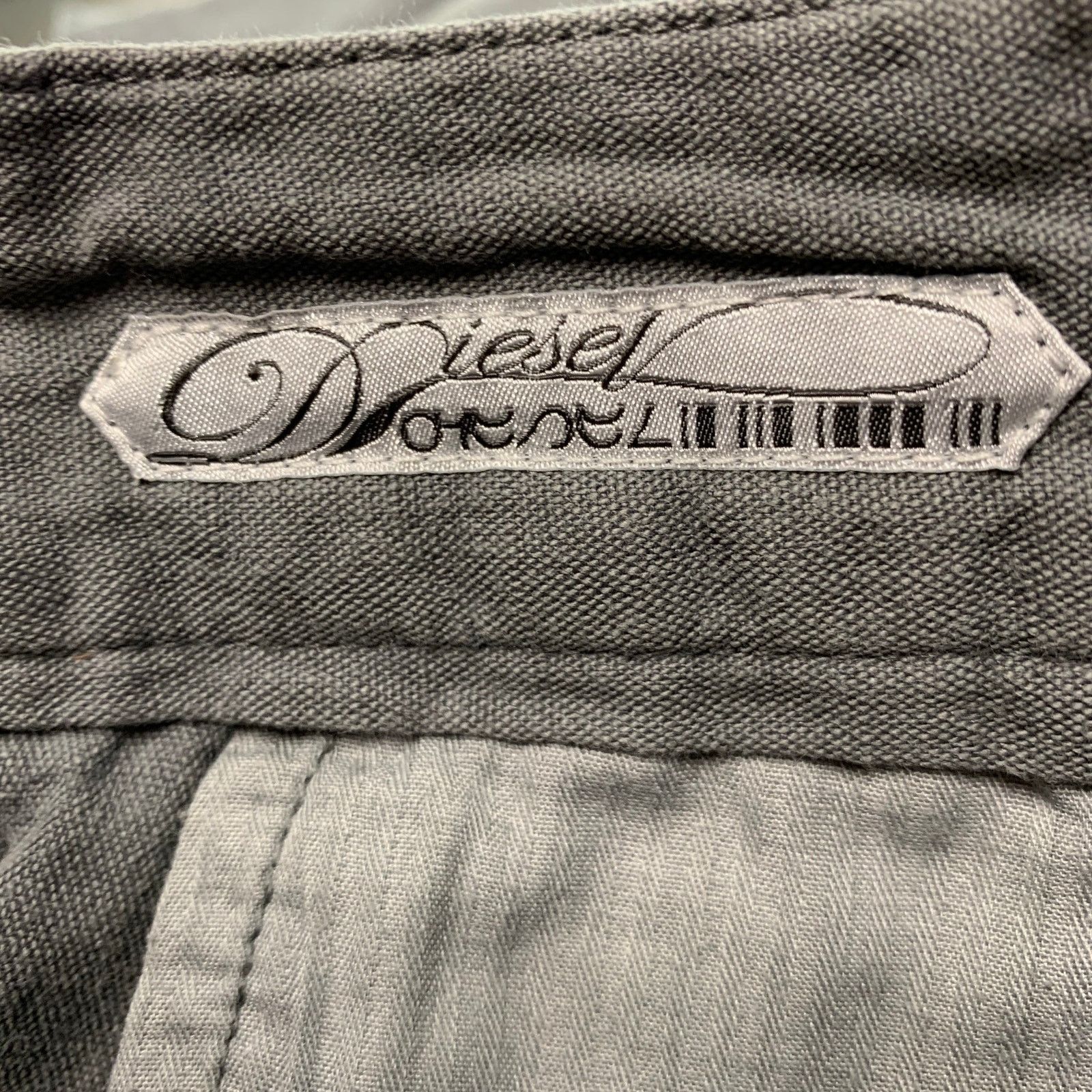 Diesel DIESEL Size 28 Grey Cotton Linen Button Fly Casual Pants Size US 28 / EU 44 - 6 Thumbnail