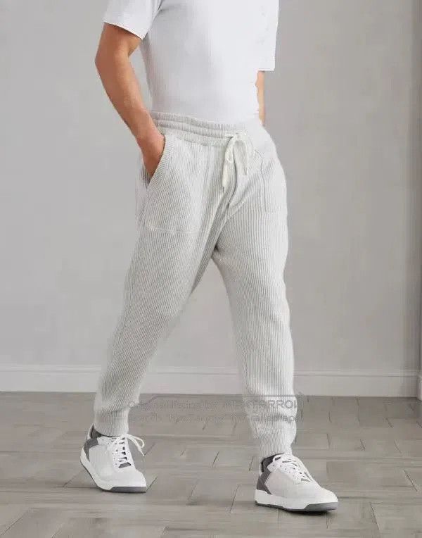Brunello Cucinelli Brunello Cucinelli size L Cashmere knitted jogging pants Size US 31 - 4 Thumbnail